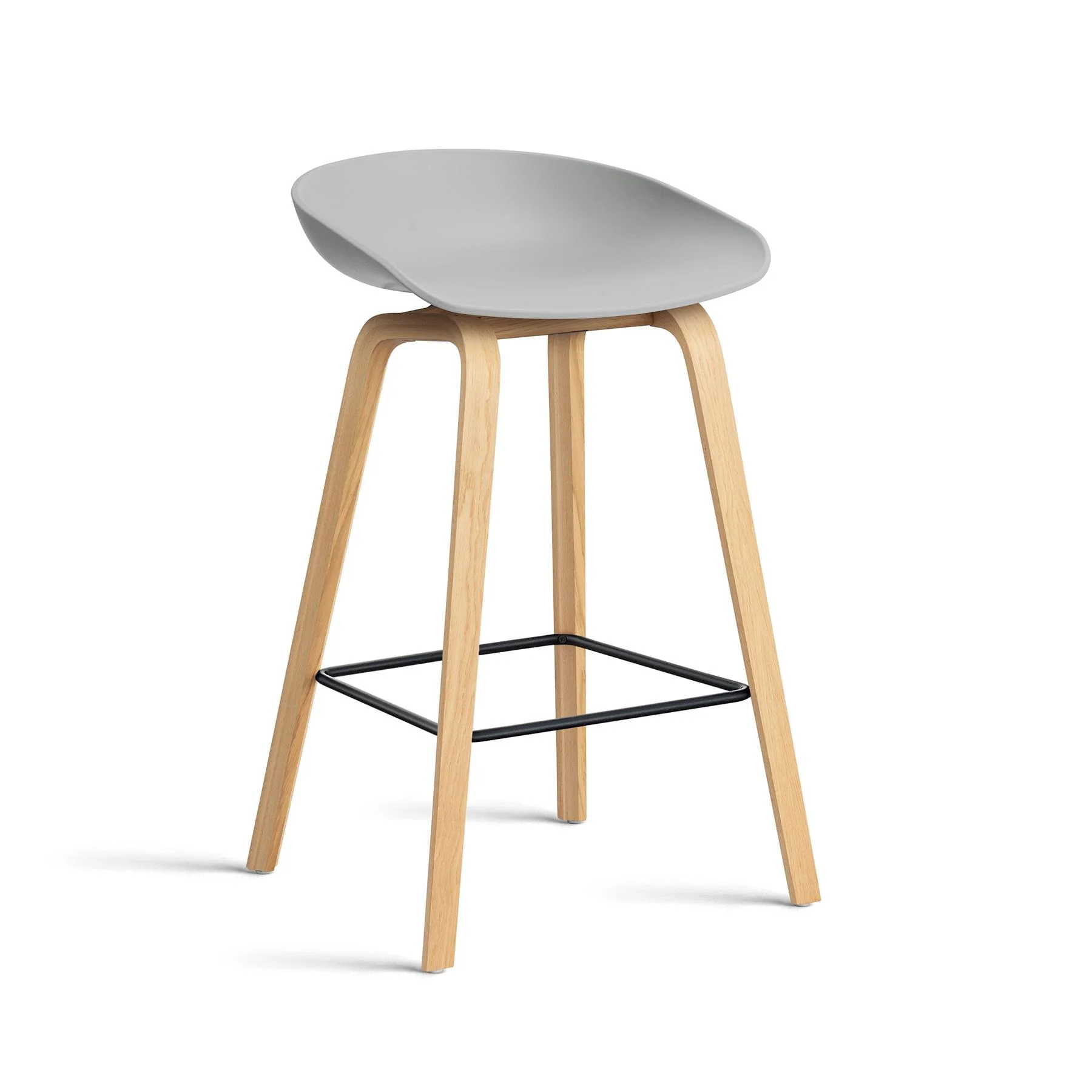 HAY About a Stool 32 Standard Gliders Breakfast Bar Stool, Black Footrest - Image 22