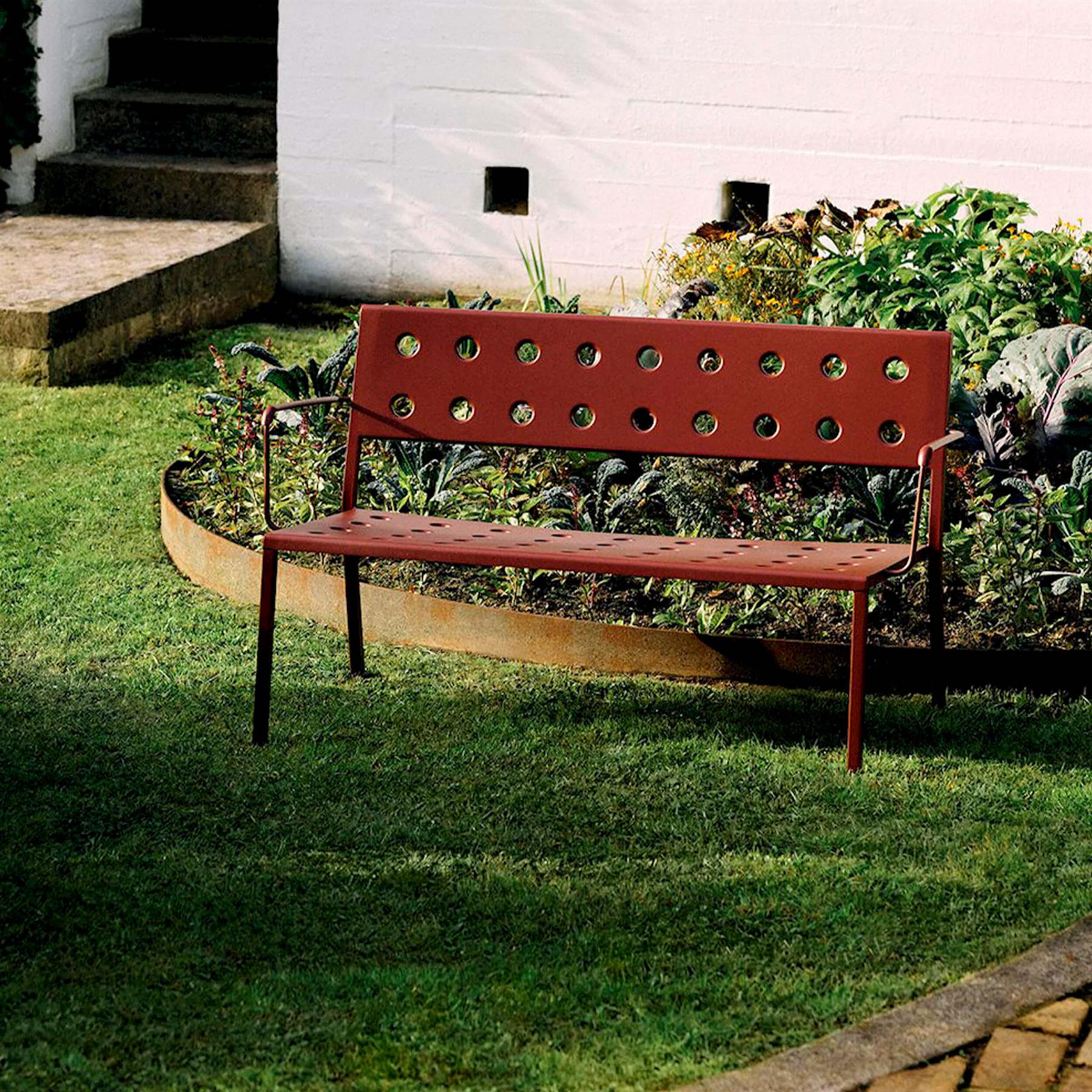 HAY Balcony Garden Dining Bench with Arms - Image 2