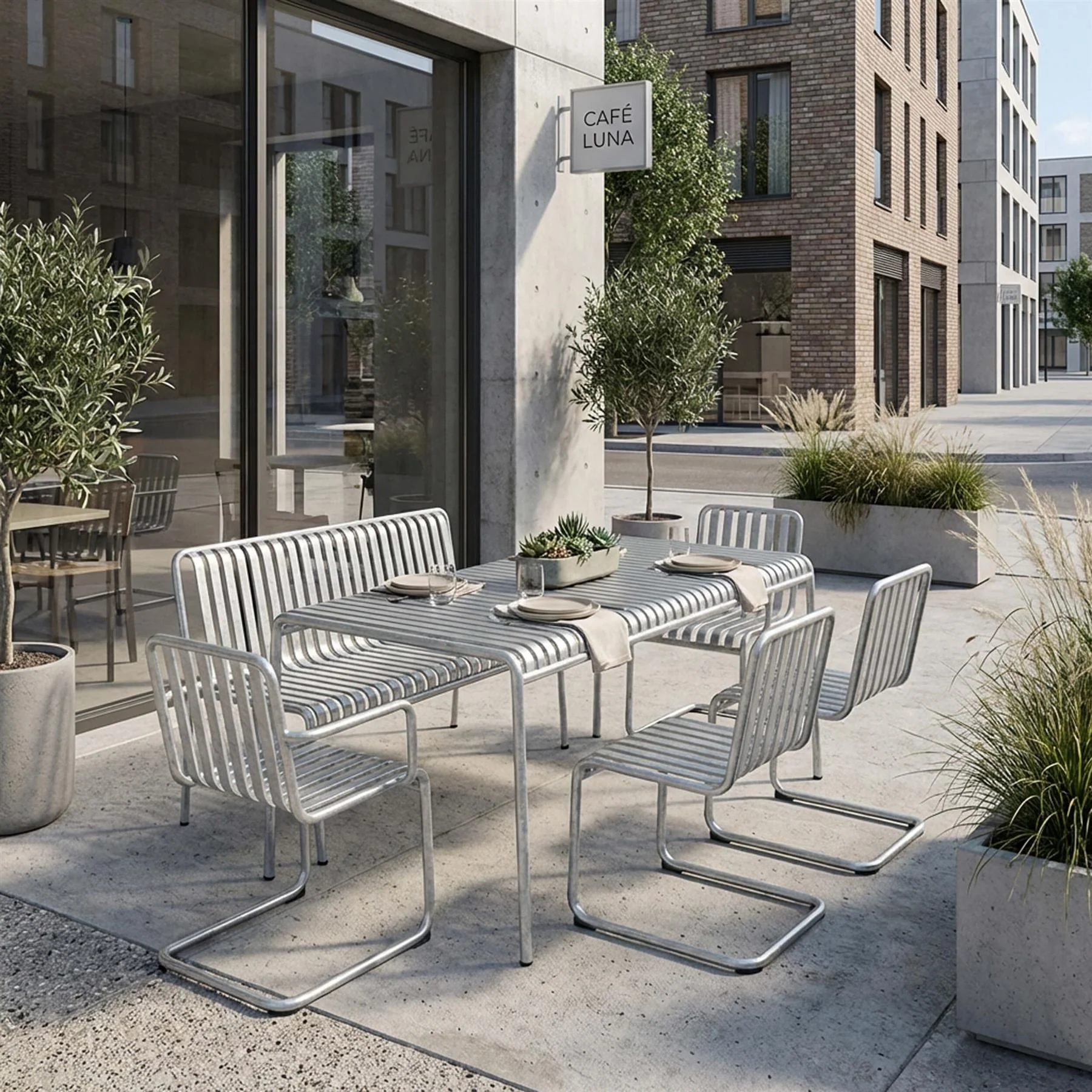 HAY Palissade Cantilever Patio Set - Curated by Holloways of Ludlow - Image 4