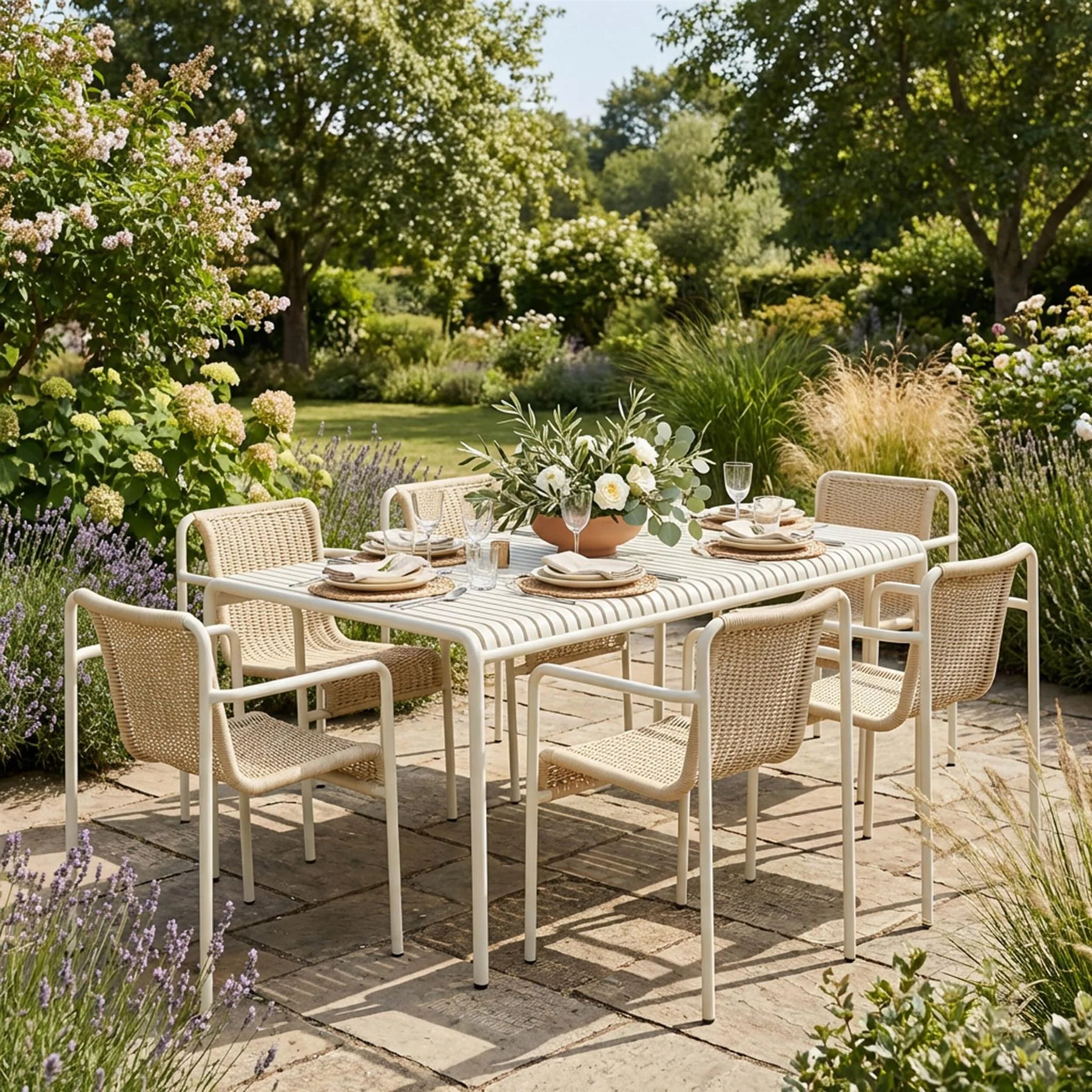 HAY Palissade Cord Garden Dining Set - Large - Curated by Holloways of Ludlow - Image 4