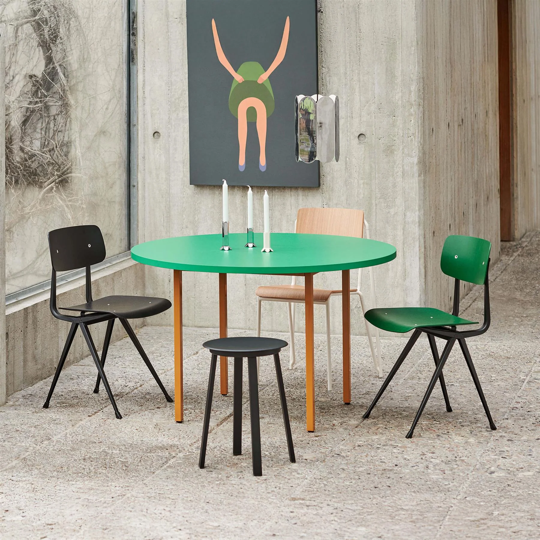 HAY Two-Colour Table, Round - Image 2
