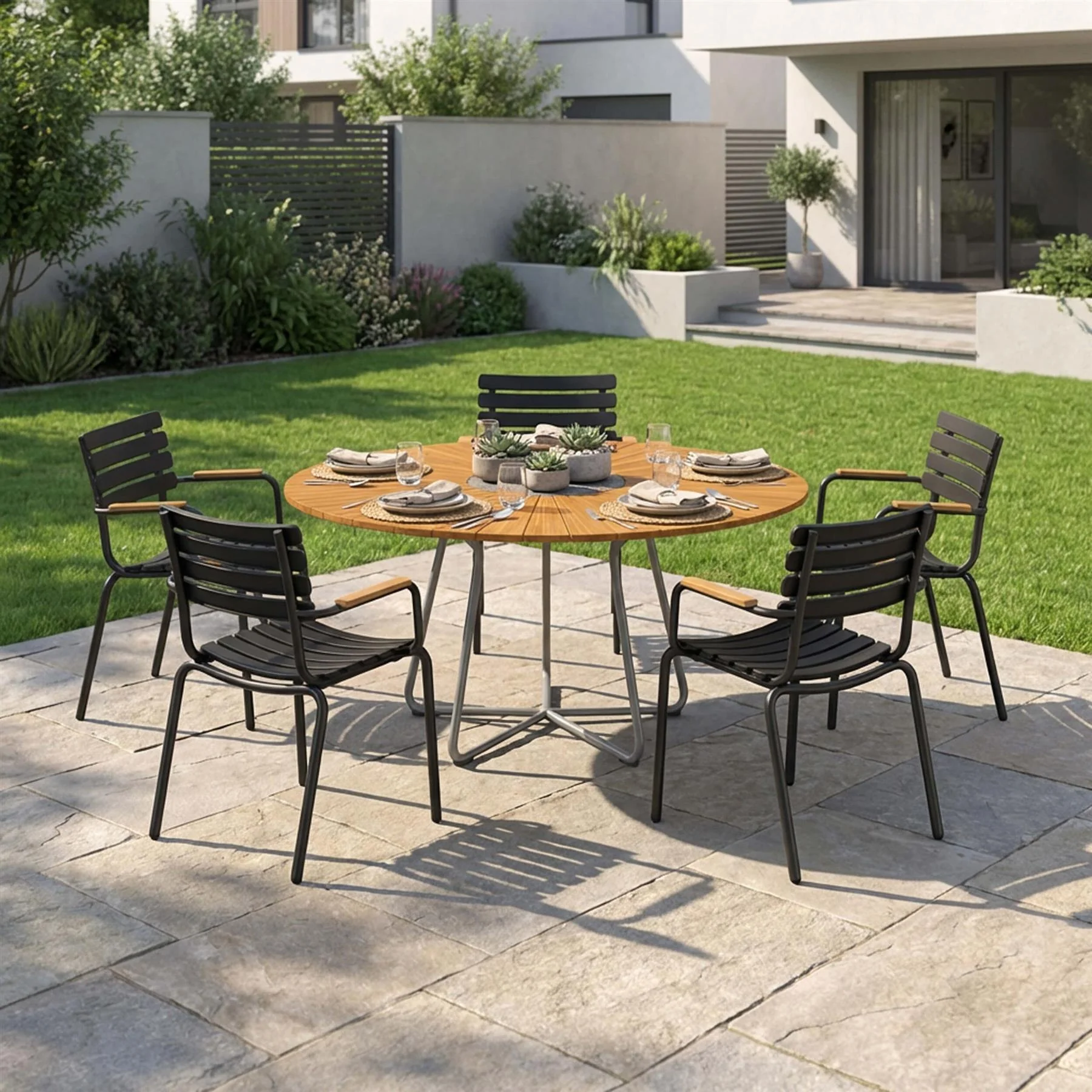 HOUE Round Garden Dining Set  - Large - Curated by Holloways of Ludlow - Image 3