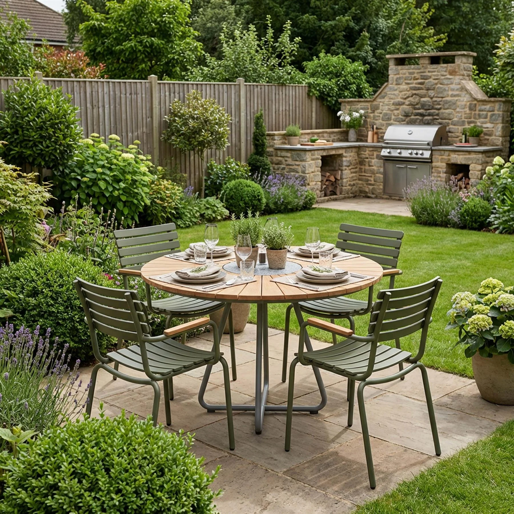 HOUE Round Garden Dining Set  - Small - Curated by Holloways of Ludlow - Image 2