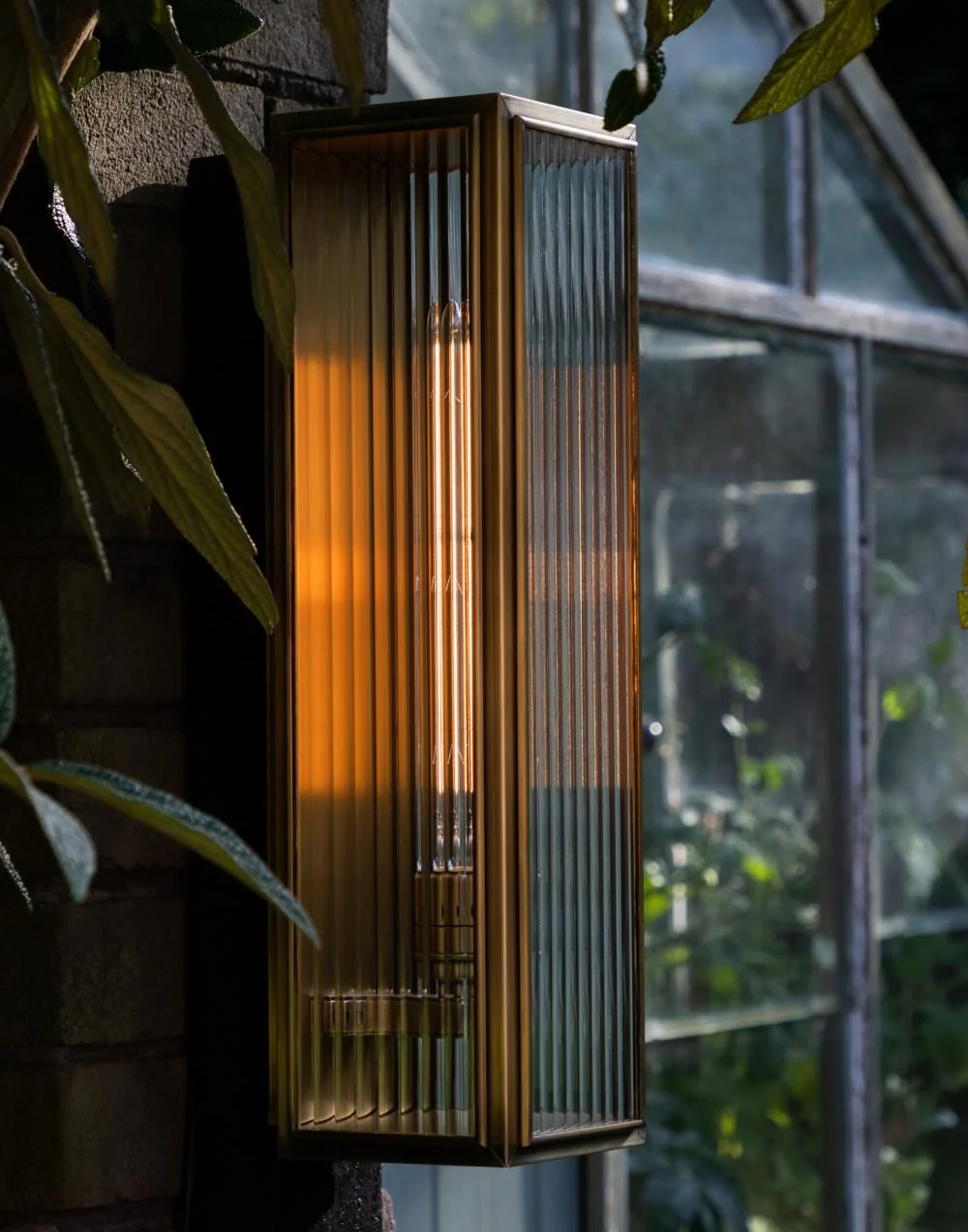 J. Adams Ash Wall Light with Reeded Glass - Image 4