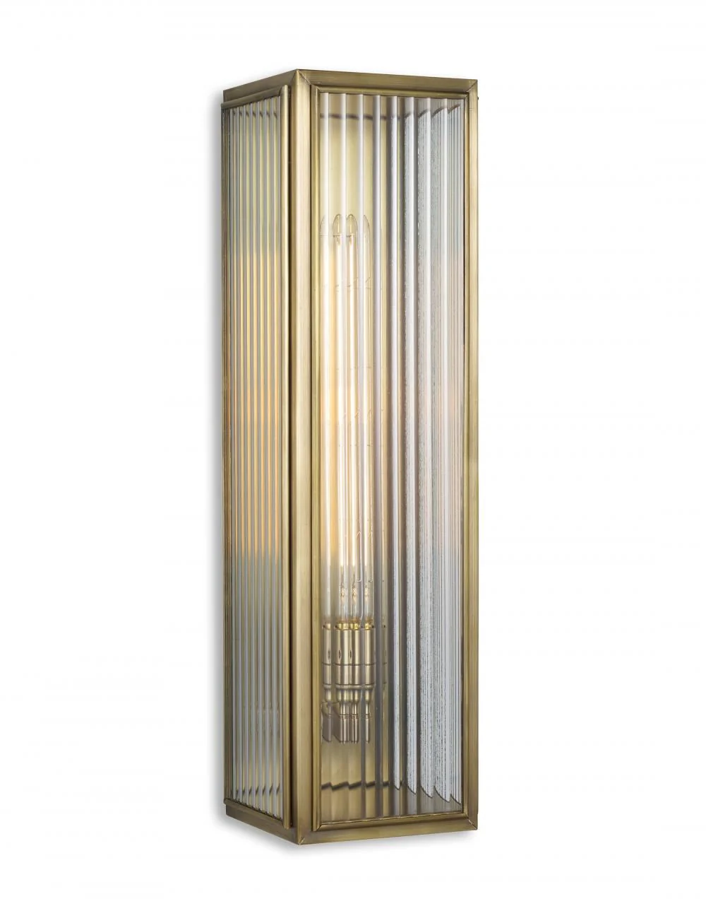 J. Adams Ash Wall Light with Reeded Glass - Image 5
