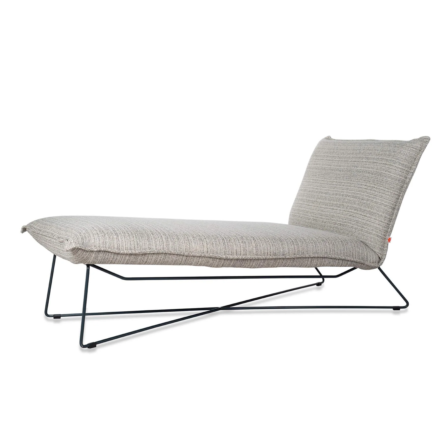 Jess Designs Earl Garden Chaise Longue - Melbourne Grind Fabric