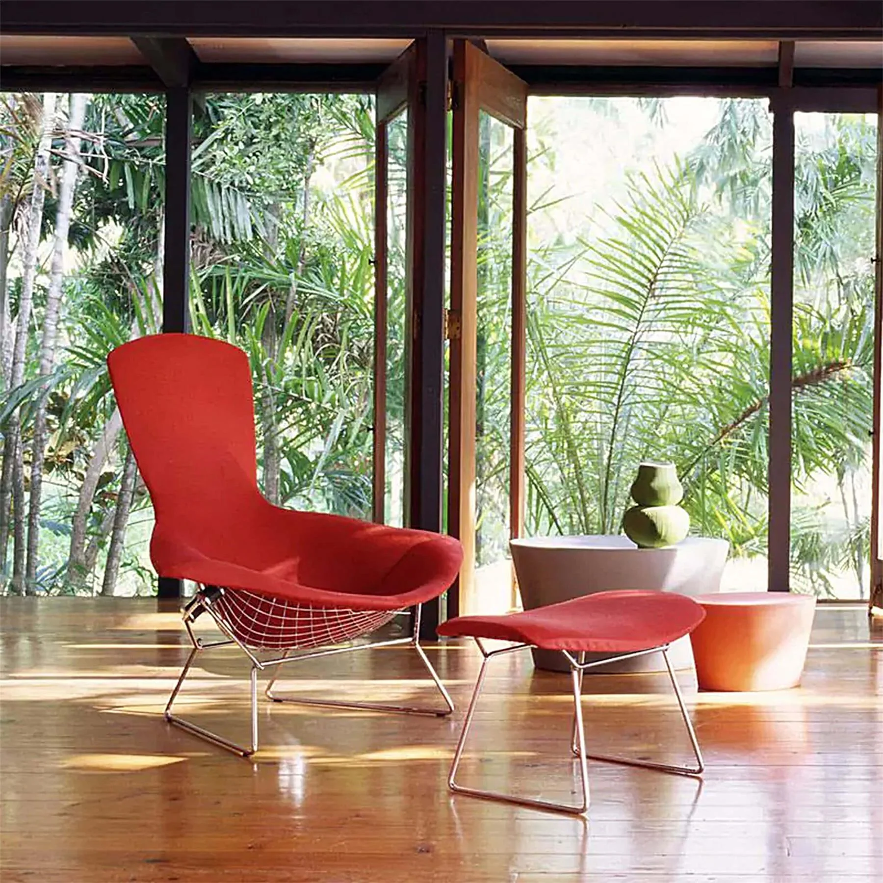 Knoll Bertoia Armchair High Back with Ottoman - Image 3