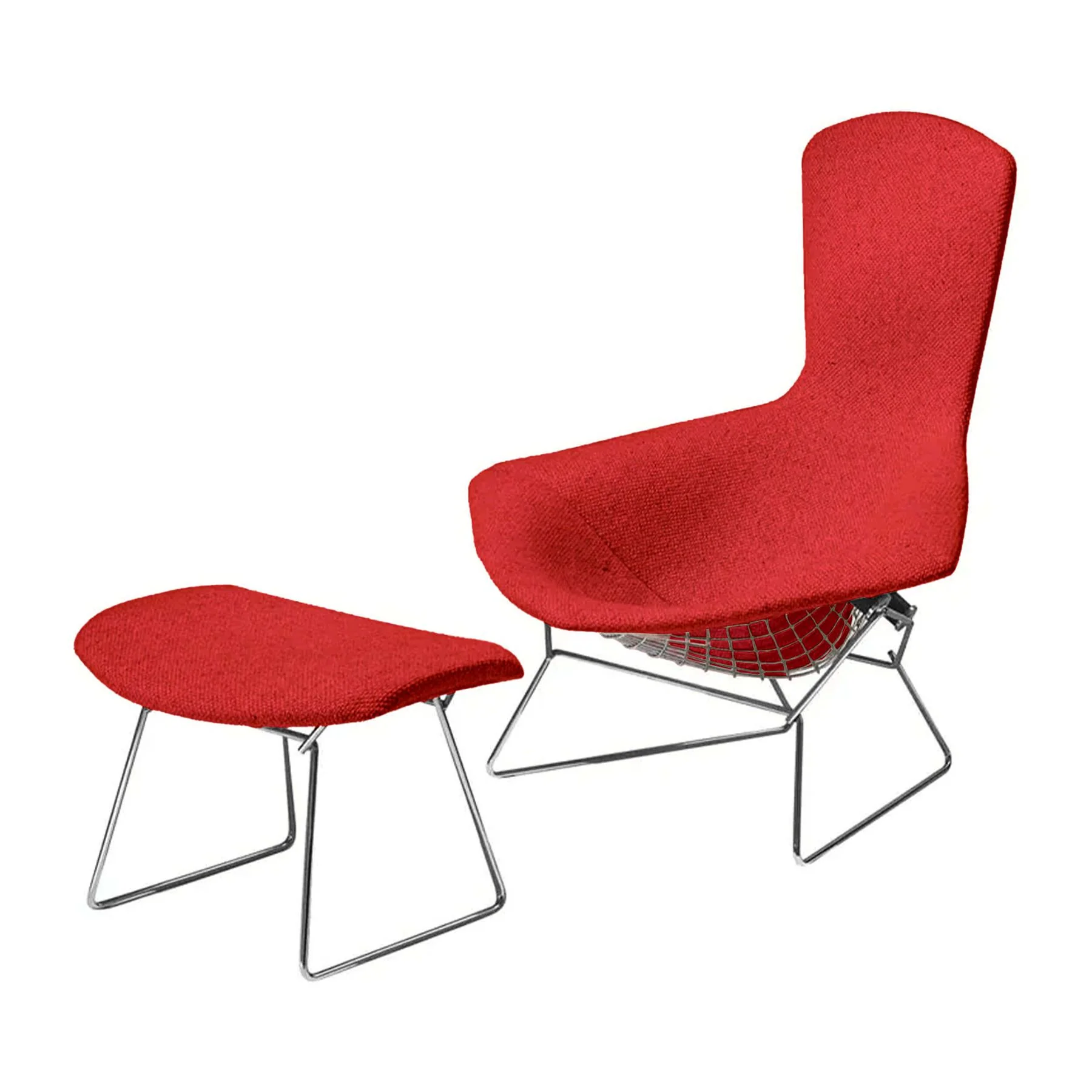 Knoll Bertoia Armchair High Back with Ottoman - Image 6