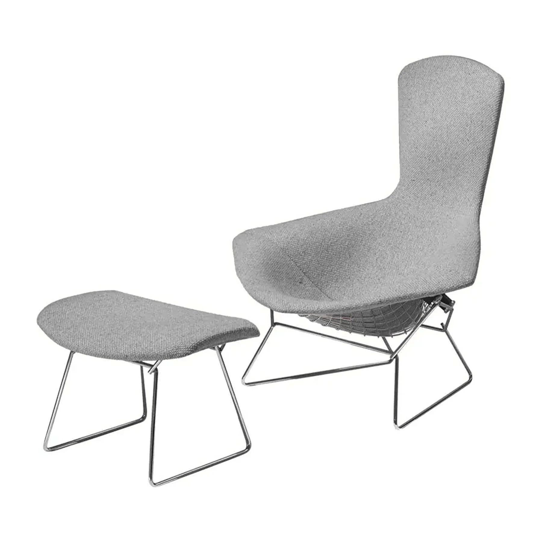 Knoll Bertoia Armchair High Back with Ottoman - Image 8