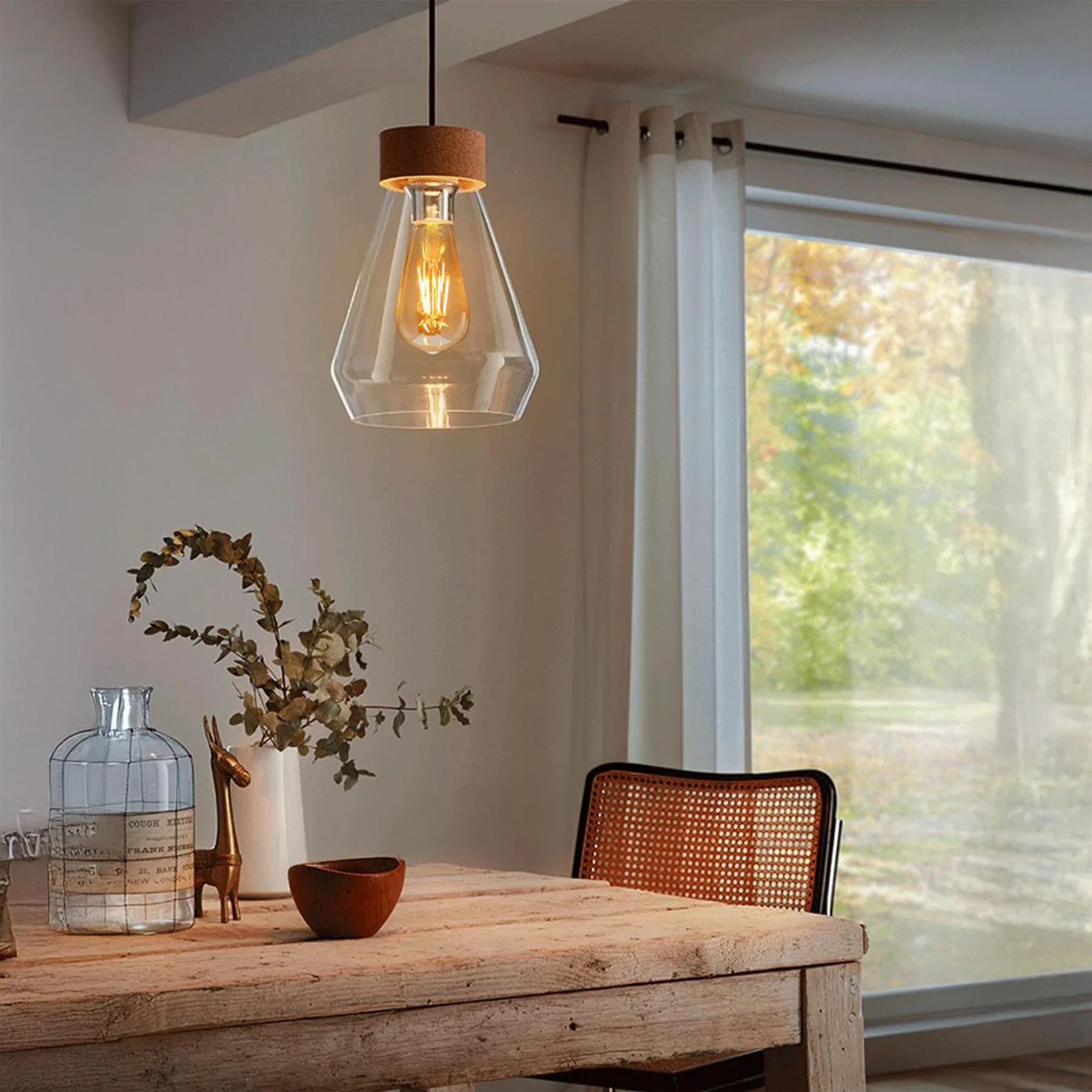 LED 4W Edison Style Filament Teardrop Bulb Smoked Gold Glass - Image 2