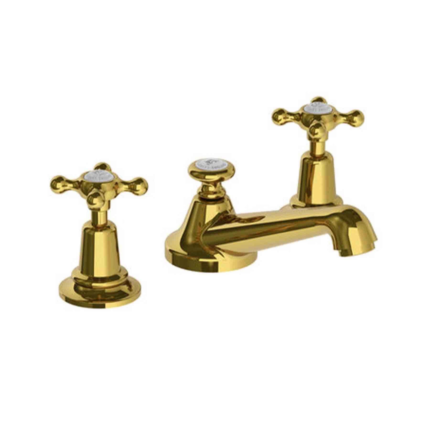 Lefroy Brooks CH1220 Classic Three Hole Basin Mixer with Connaught Handwheels and Pop-Up Waste - Image 4