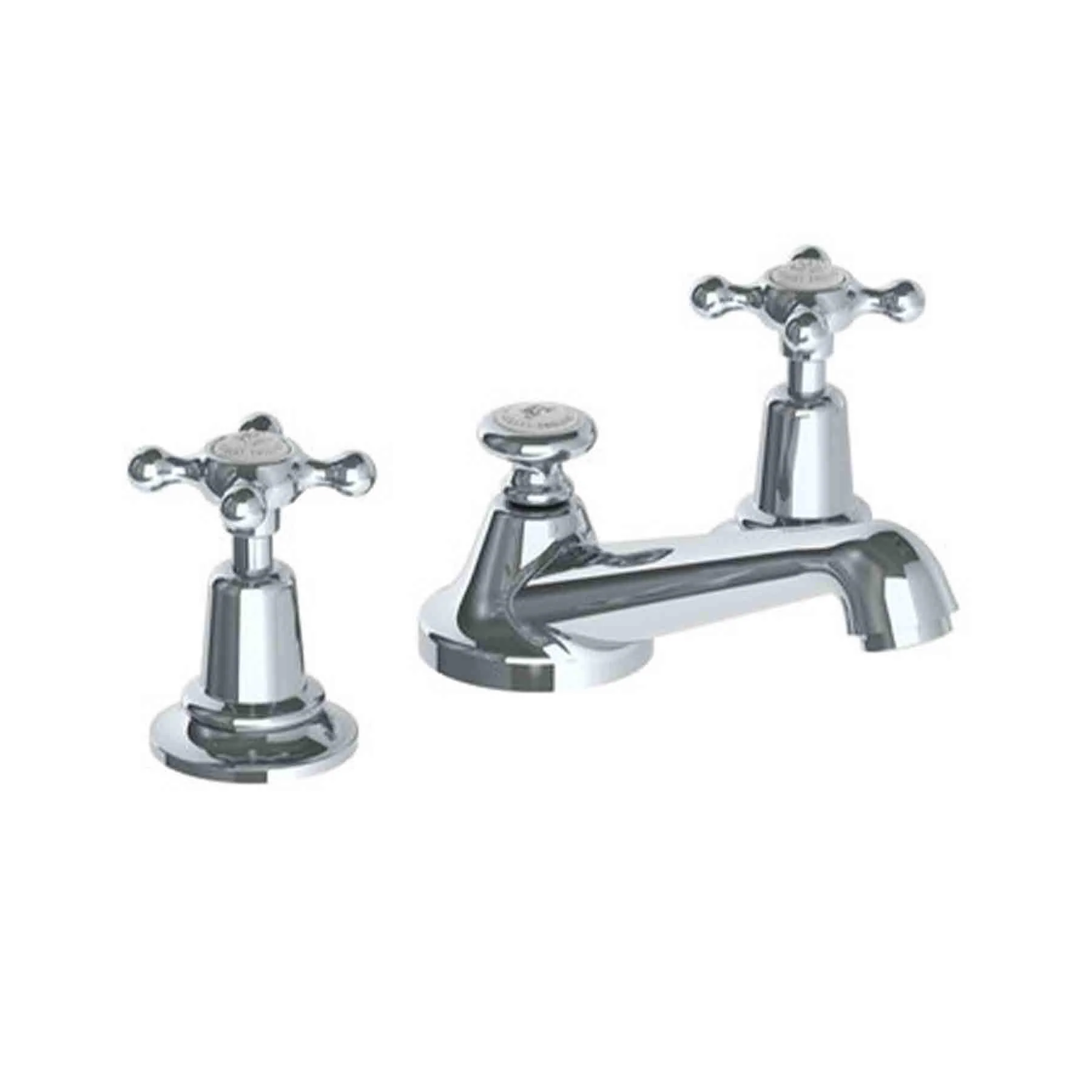 Lefroy Brooks CH1220 Classic Three Hole Basin Mixer with Connaught Handwheels and Pop-Up Waste - Image 5