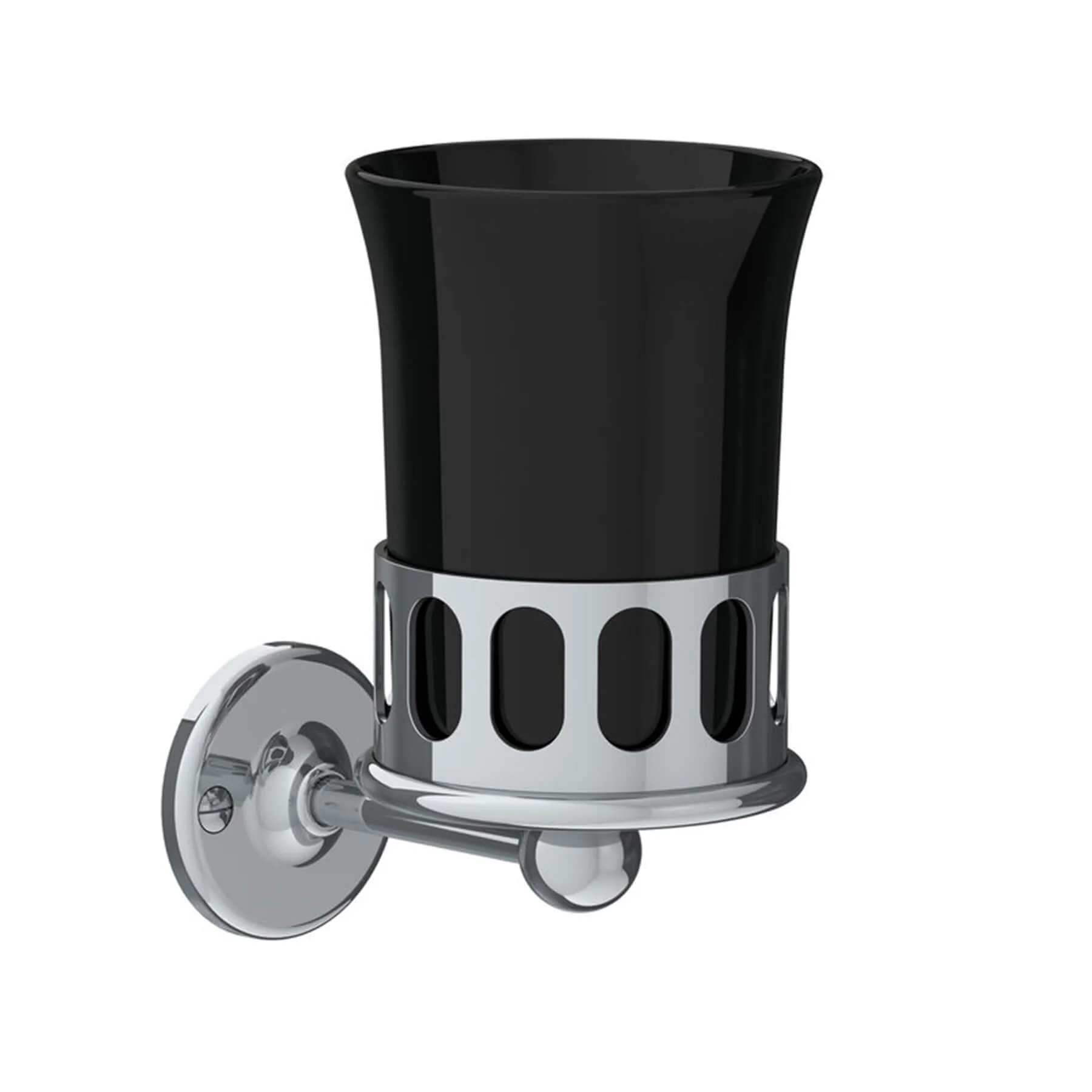 Lefroy Brooks Classic Black Fine Bone China Mug & Holder BK4502 - Image 4