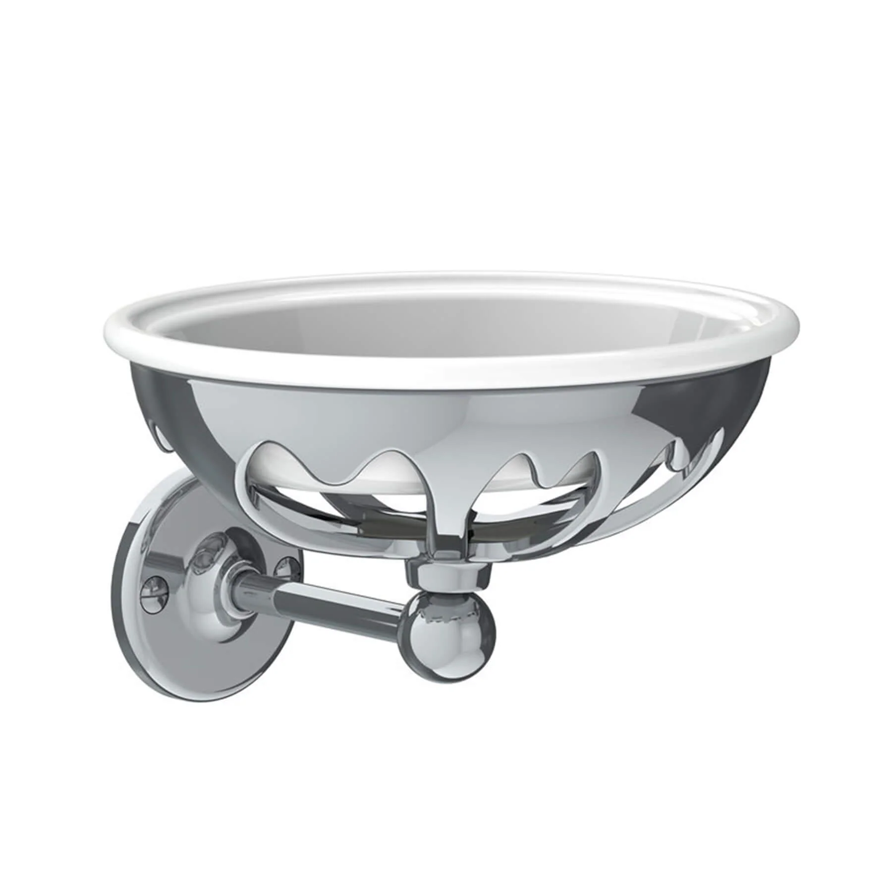 Lefroy Brooks Classic Cast Brass Soap Holder with Bone China Dish LB4505 - Image 4
