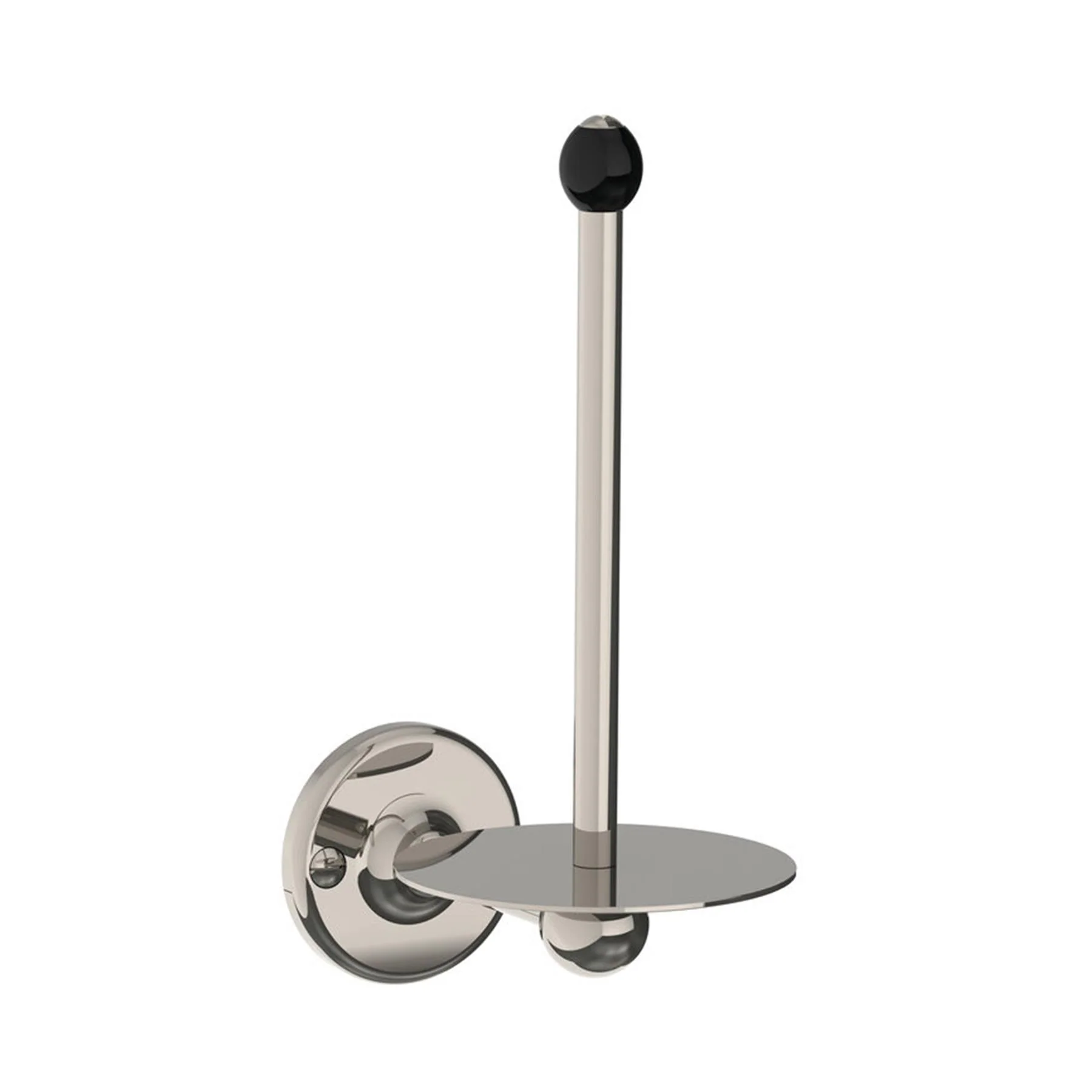 Lefroy Brooks Classic Spare Paper Holder with Black Ceramic Acorn BK4501