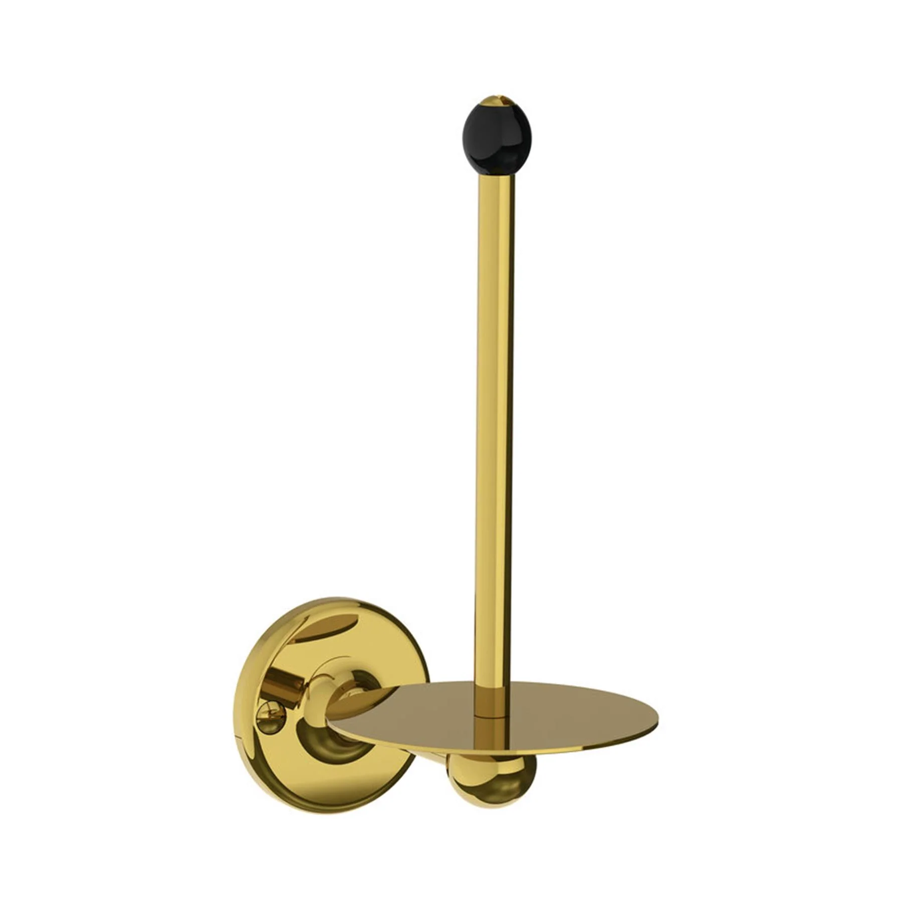 Lefroy Brooks Classic Spare Paper Holder with Black Ceramic Acorn BK4501 - Image 2