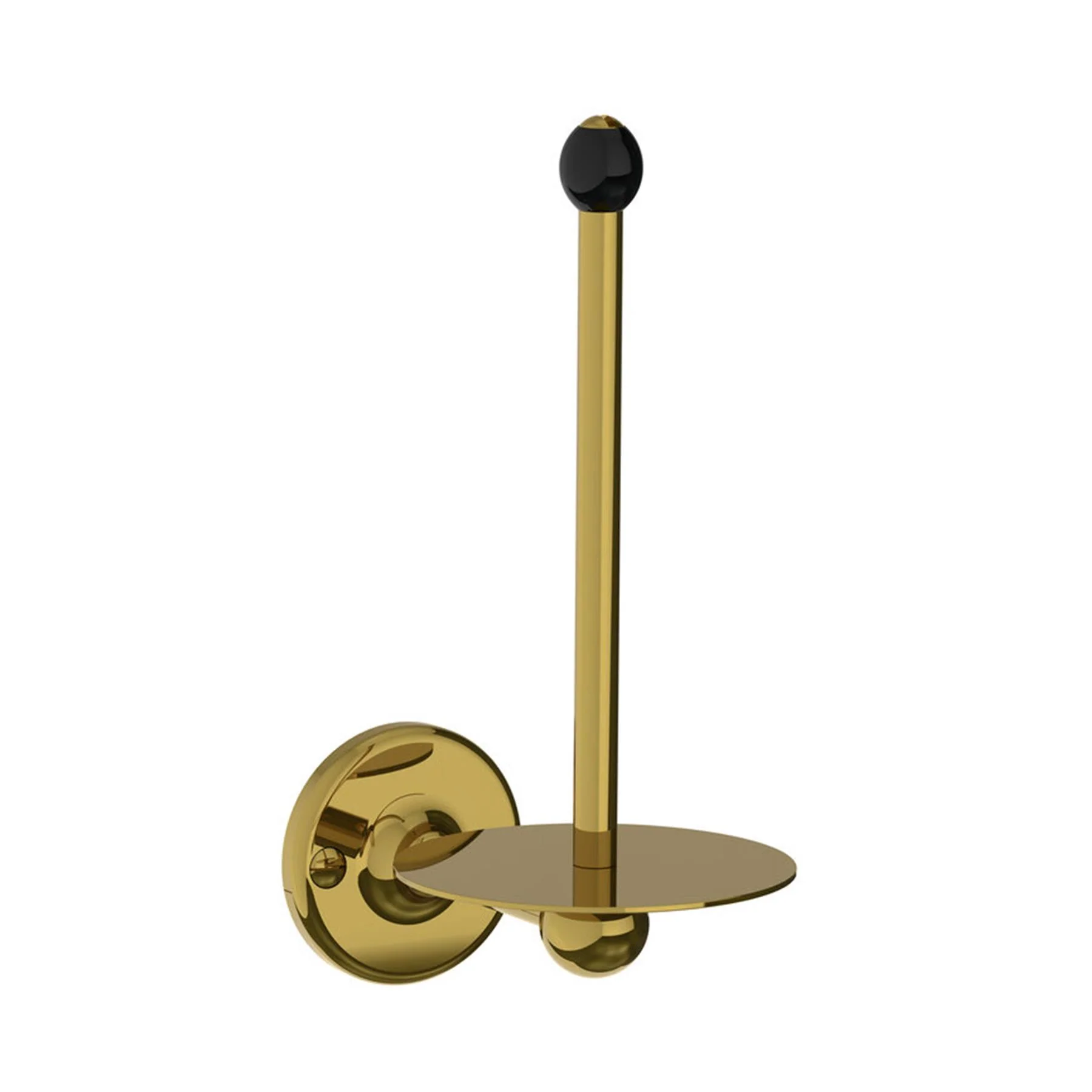 Lefroy Brooks Classic Spare Paper Holder with Black Ceramic Acorn BK4501 - Image 4