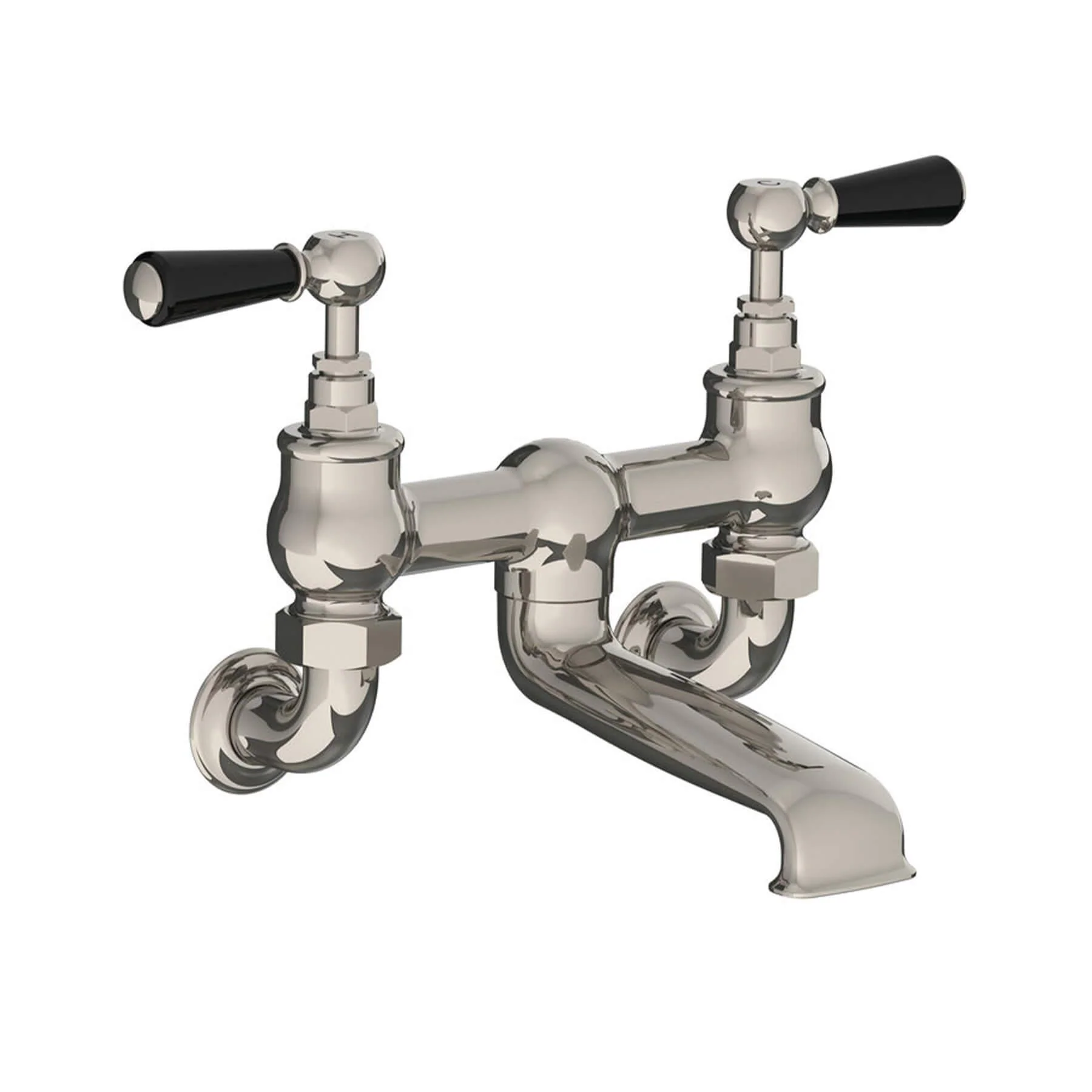 Lefroy Brooks Classic Wall Mounted Bath Bridge Filler with Lever Handles BL1151 - Image 5