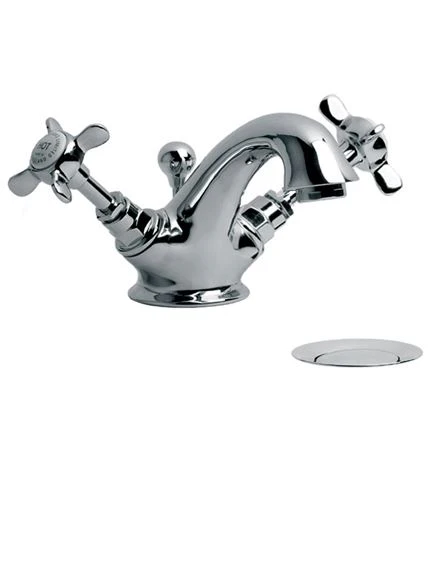 Lefroy Brooks LB1189 Classic Basin Monobloc Mixer with Pop-Up Waste