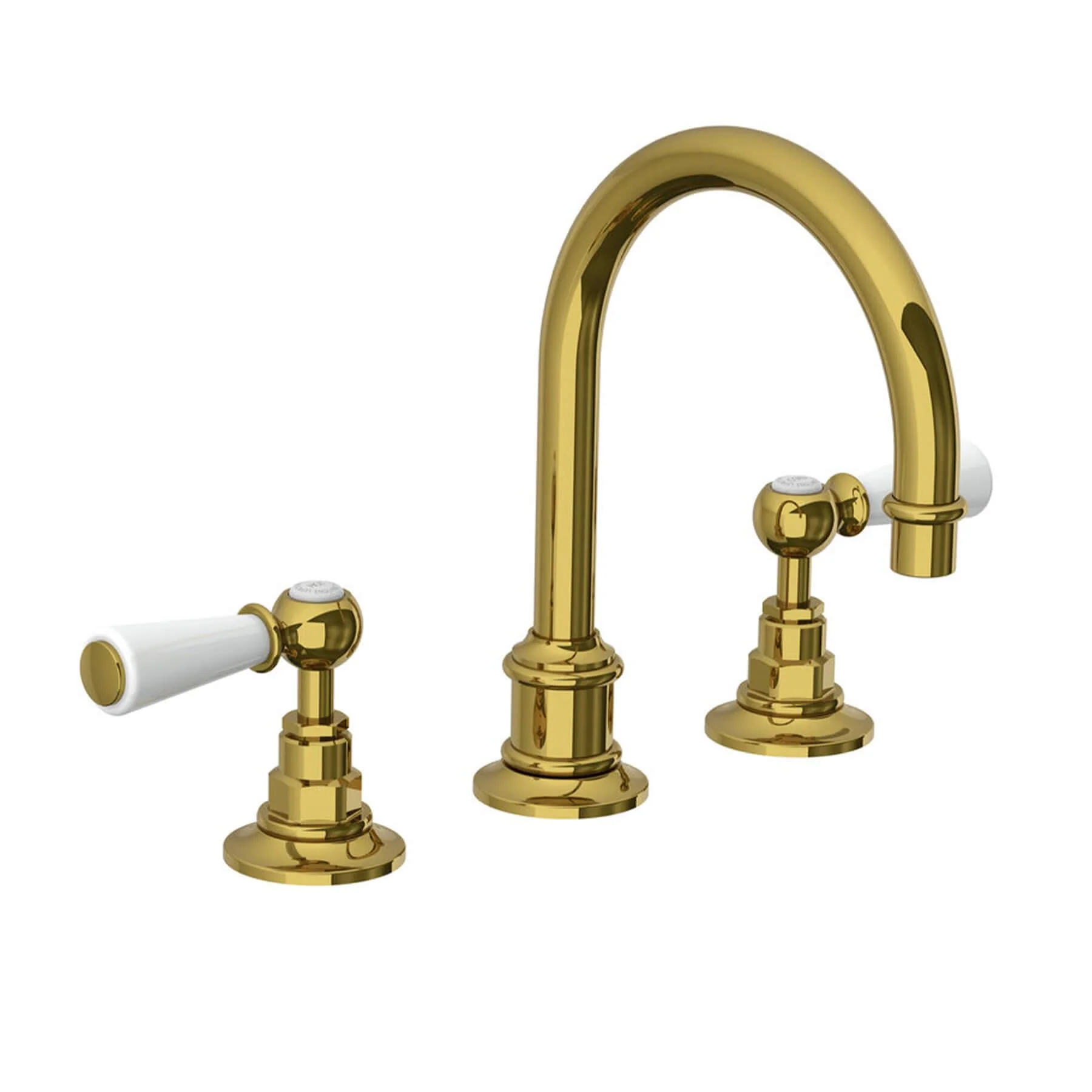 Lefroy Brooks Tubular Basin Mixer with Levers & Click-Up Waste WL1230 - Image 3