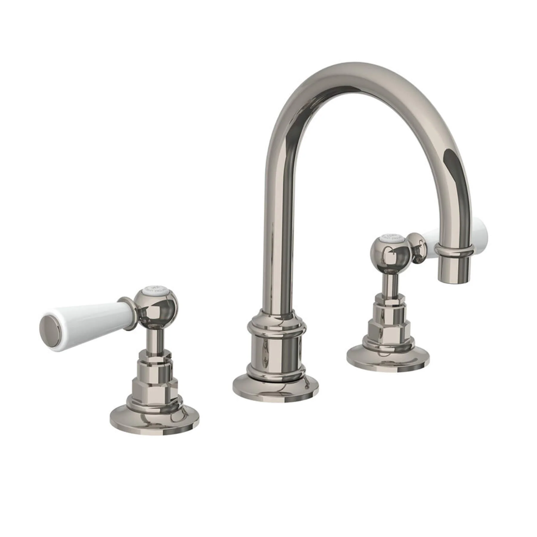 Lefroy Brooks Tubular Basin Mixer with Levers & Click-Up Waste WL1230 - Image 4