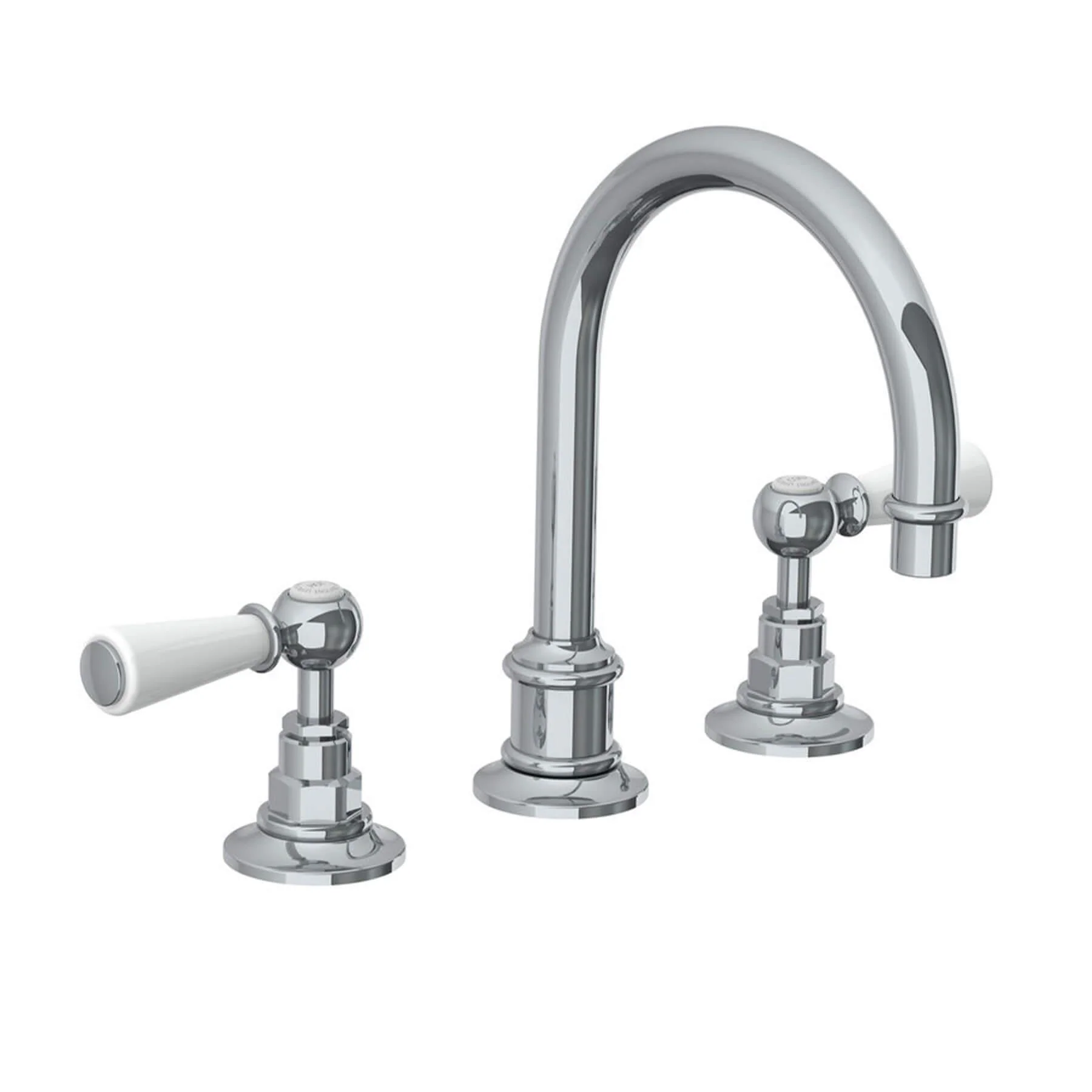 Lefroy Brooks Tubular Basin Mixer with Levers & Click-Up Waste WL1230 - Image 5