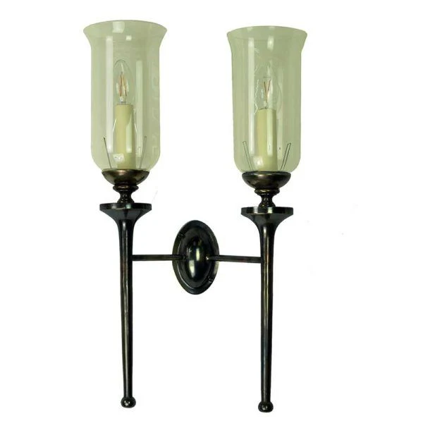 Limehouse Grosvenor Twin Wall Light with Storm Glass - Image 2