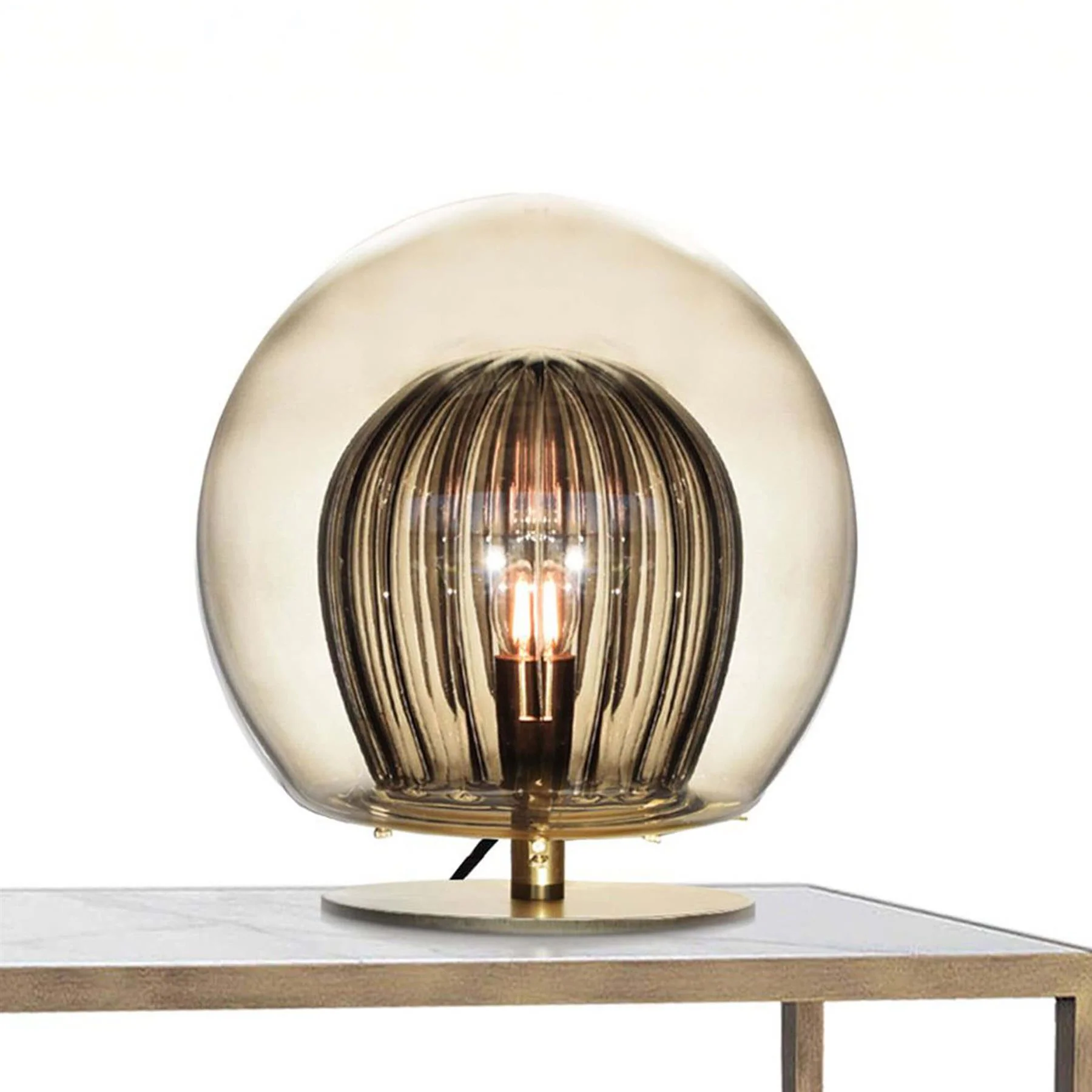 Marc Wood Pleated Crystal Table Lamp - Image 4