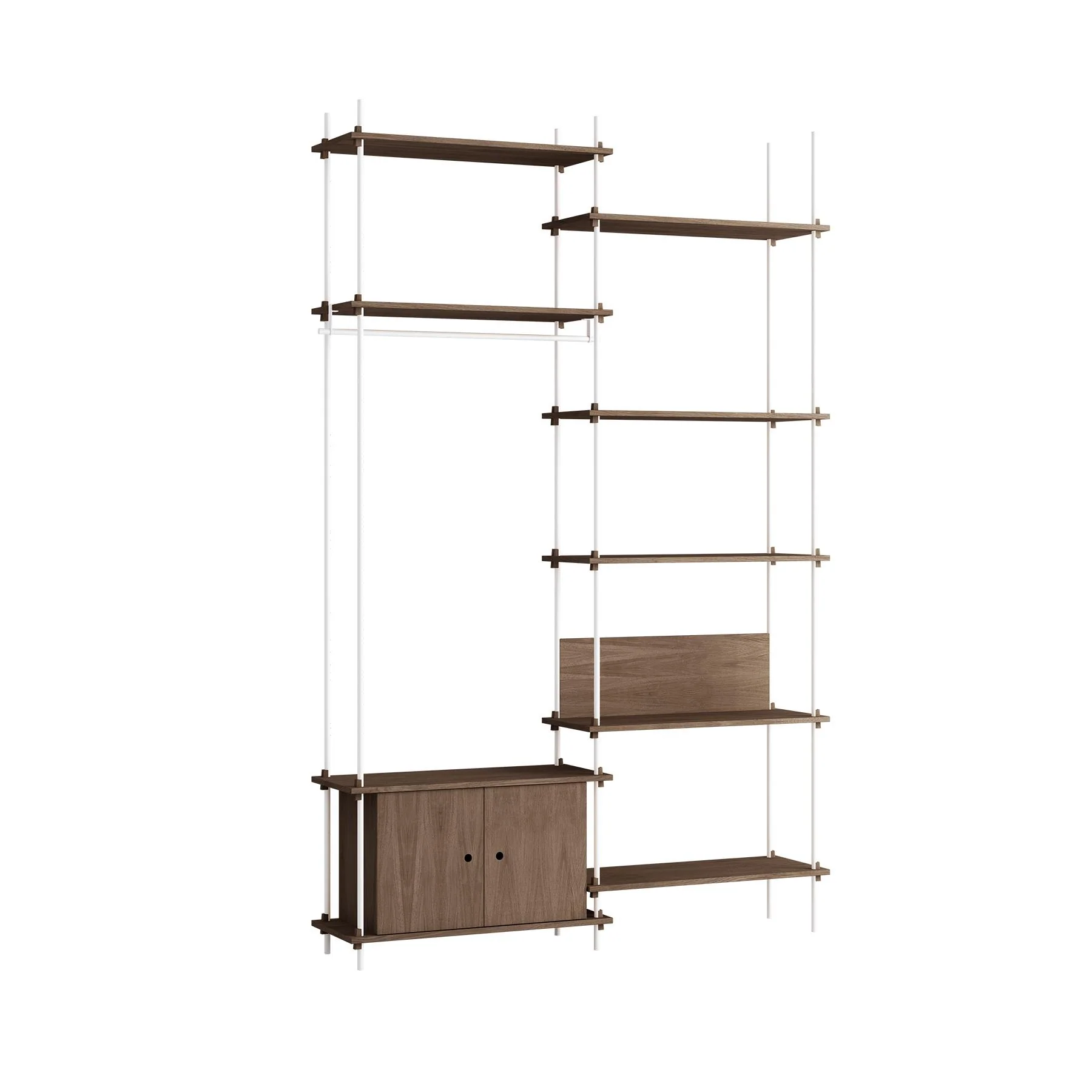 MOEBE Double Shelving System, 1 Cabinet, Desk and Clothes Rail - Image 12