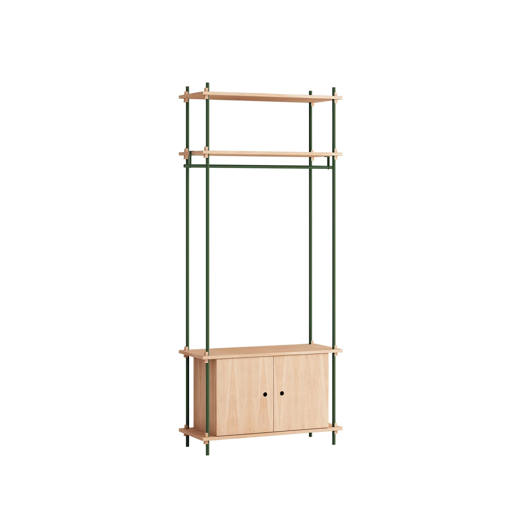 MOEBE Single Shelving System with Cabinet and Clothes Rail - Image 17
