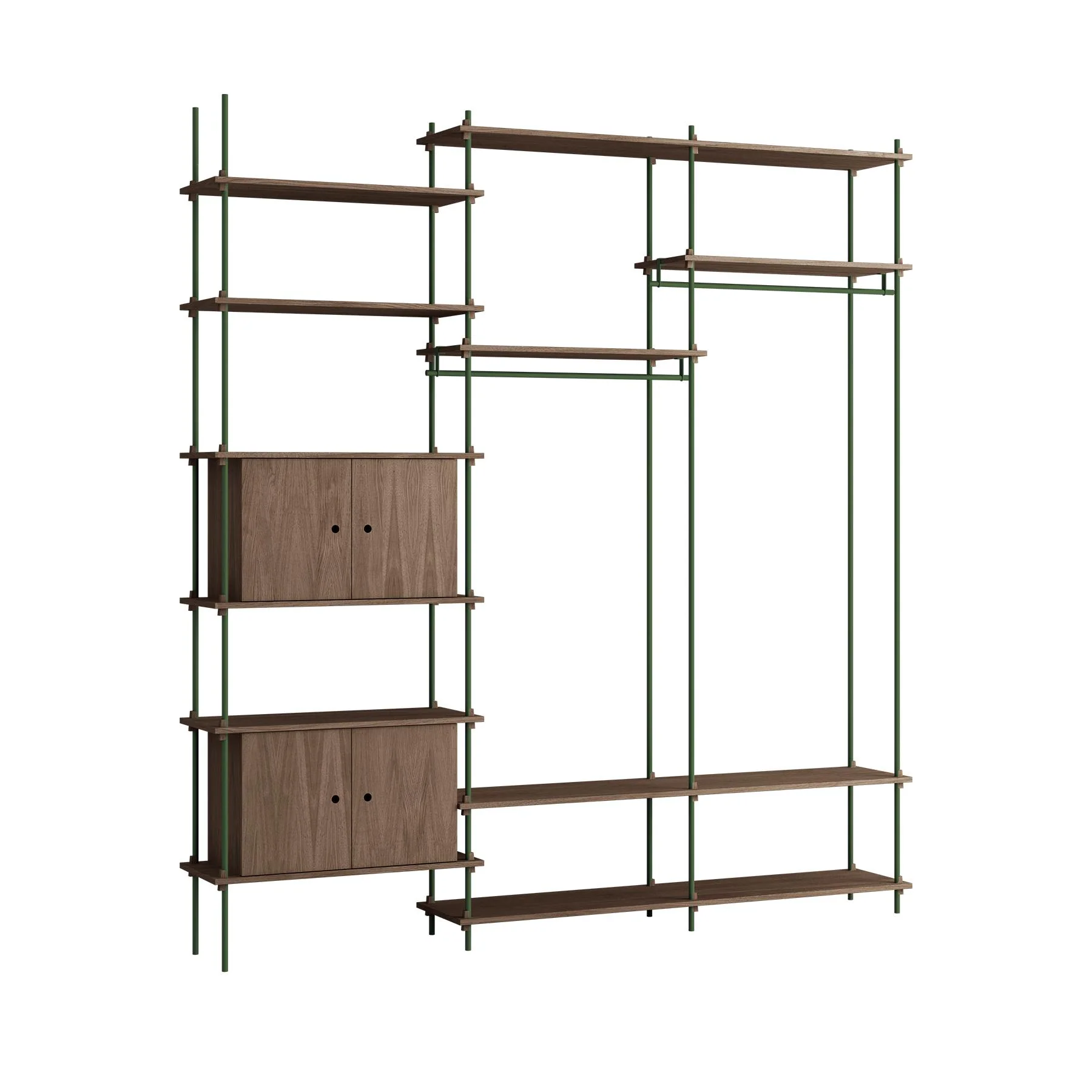 MOEBE Triple Shelving System, 2 Cabinets, 2 Open Clothes Rails - Image 8