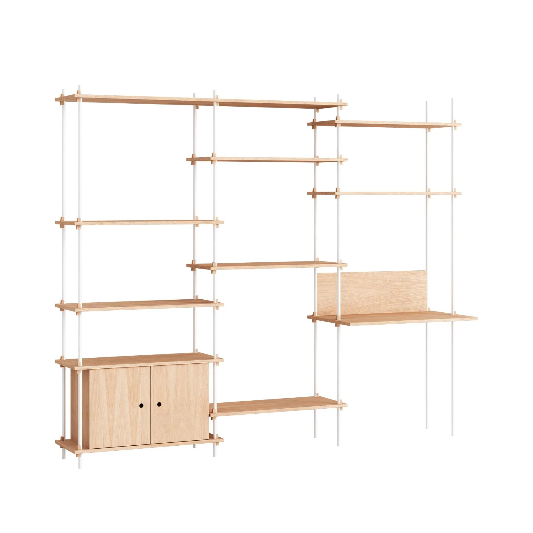 MOEBE Triple Shelving System with 1 Cabinet and Desk - Image 15