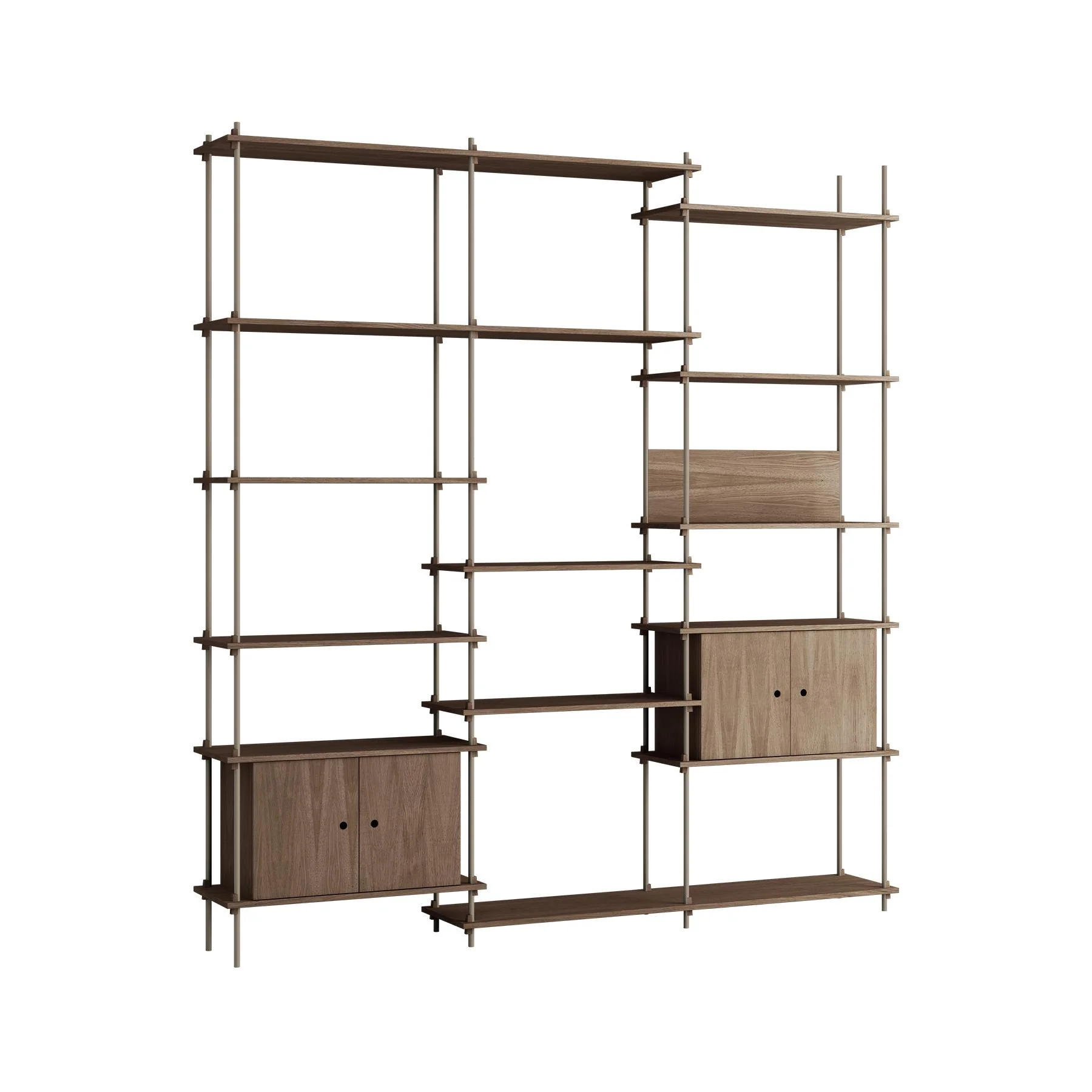 MOEBE Triple Shelving System with 2 Cabinets - Image 5