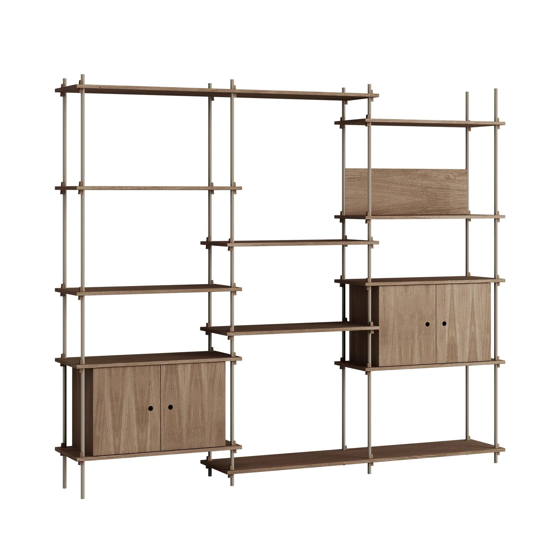 MOEBE Triple Shelving System with 2 Cabinets and L Shelf - Image 10