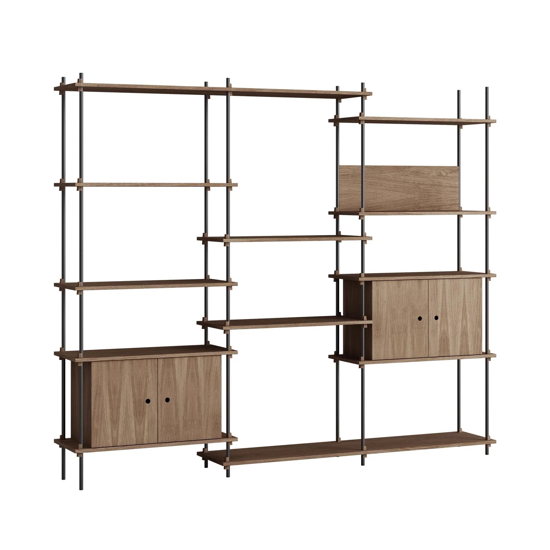MOEBE Triple Shelving System with 2 Cabinets and L Shelf - Image 14