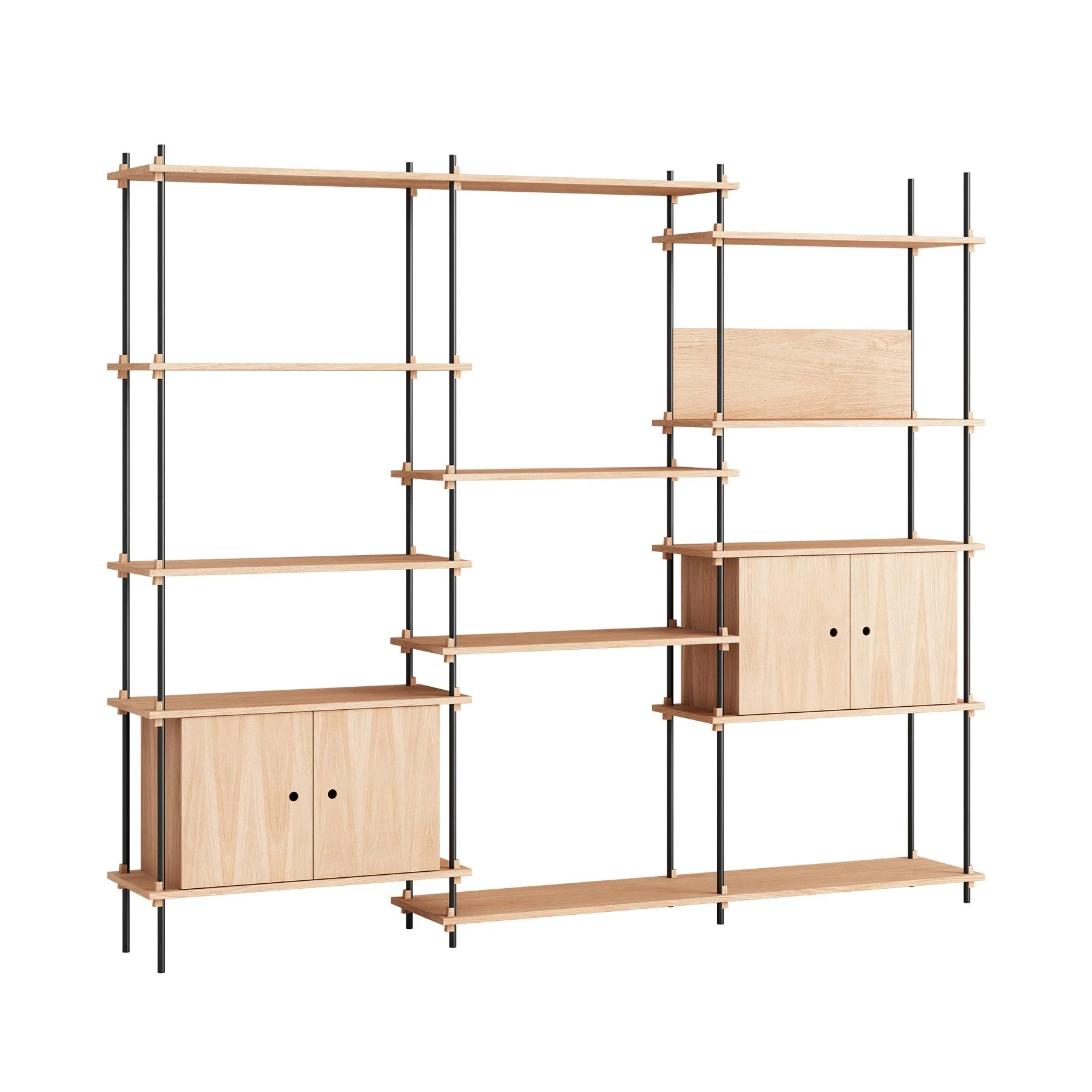 MOEBE Triple Shelving System with 2 Cabinets and L Shelf - Image 8