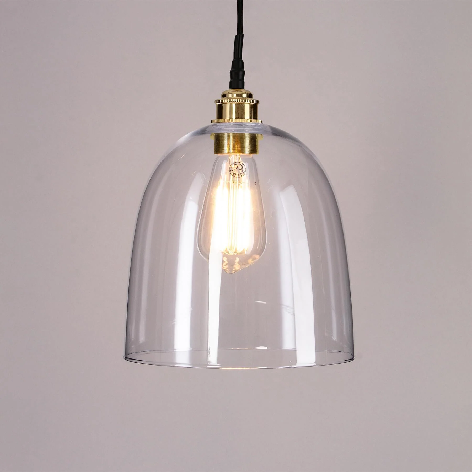 Old School Electric Bell Blown Glass Pendant : Bathroom Version - Image 3