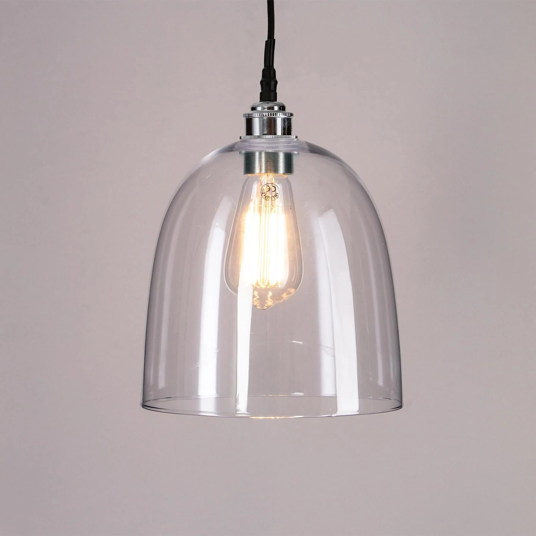 Old School Electric Bell Blown Glass Pendant : Bathroom Version - Image 9