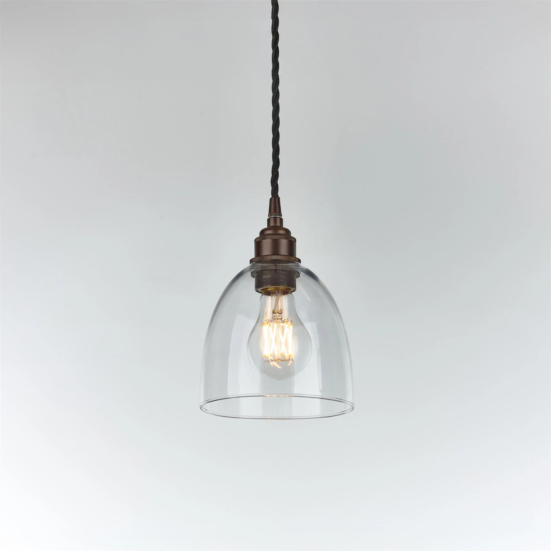 Old School Electric Bell Blown Pendant Light - Image 16