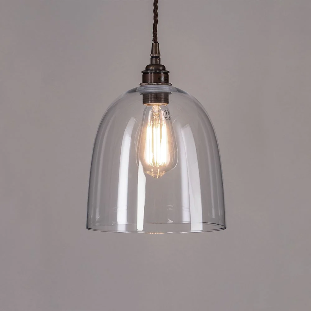 Old School Electric Bell Blown Pendant Light - Image 4