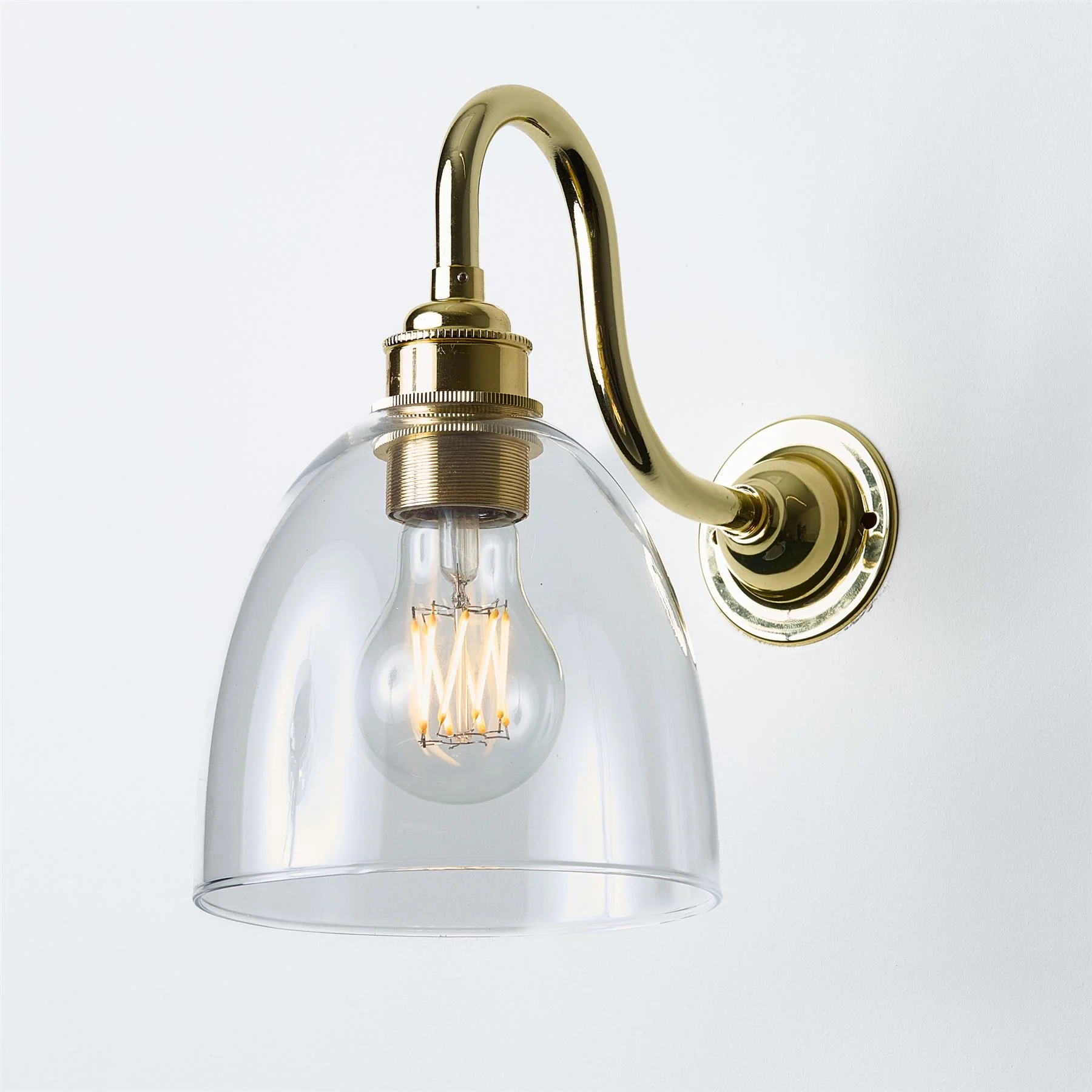 Old School Electric Bell Wall Light : Swan Arm : Bathroom Version - Image 8
