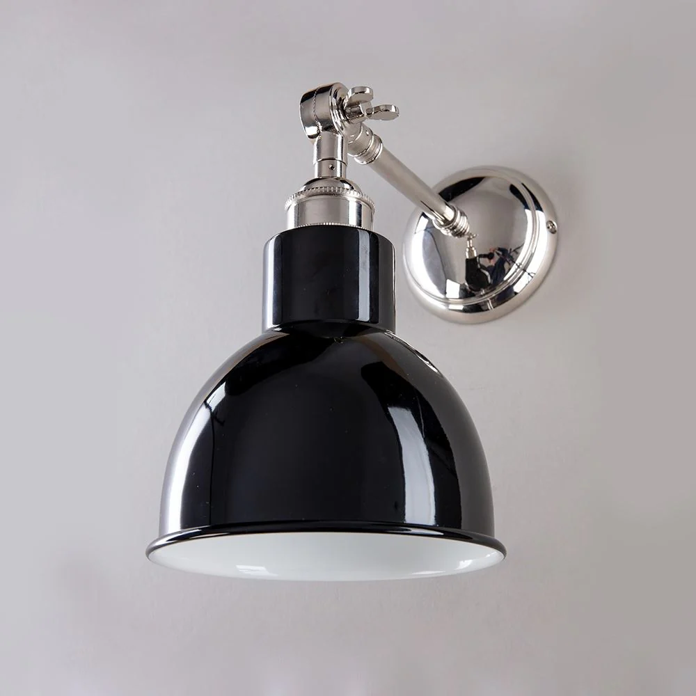 Old School Electric Churchill Wall Light : Adjustable Arm : Coloured Shades - Image 11