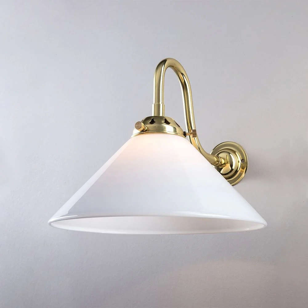 Outlet Old School Electric - Bathroom Version : Conical B22 Glass Wall Light - Image 3