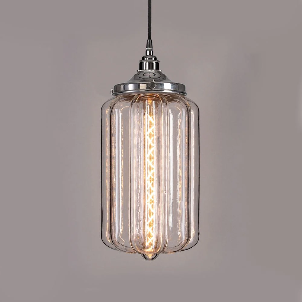 Old School Electric Ellington Pendant Light : Clear Glass