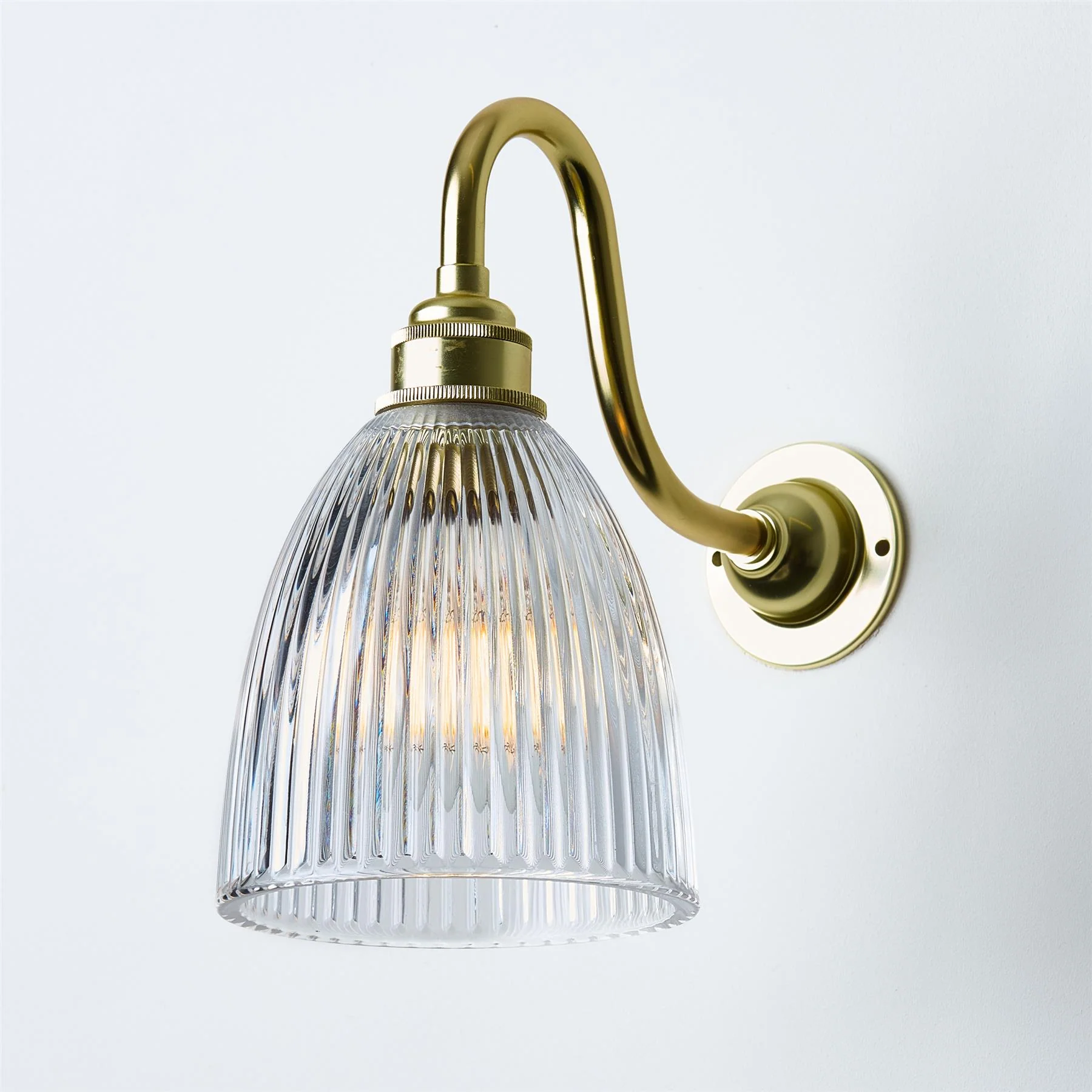 Old School Electric Elongated Prismatic Wall Light : Swan Arm - Image 3