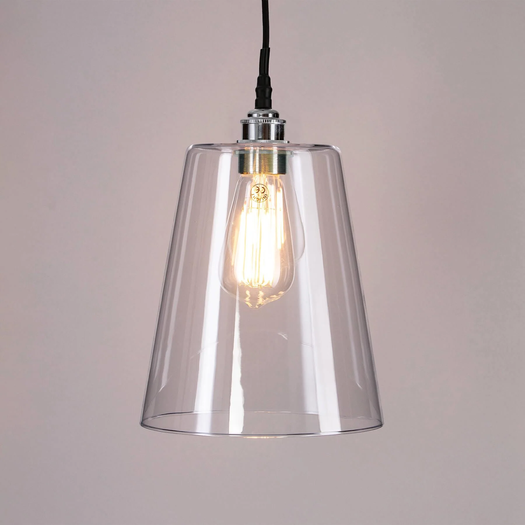 Outlet Old School Electric - Bathroom Version : Tapered Blown Glass Pendant - Image 4