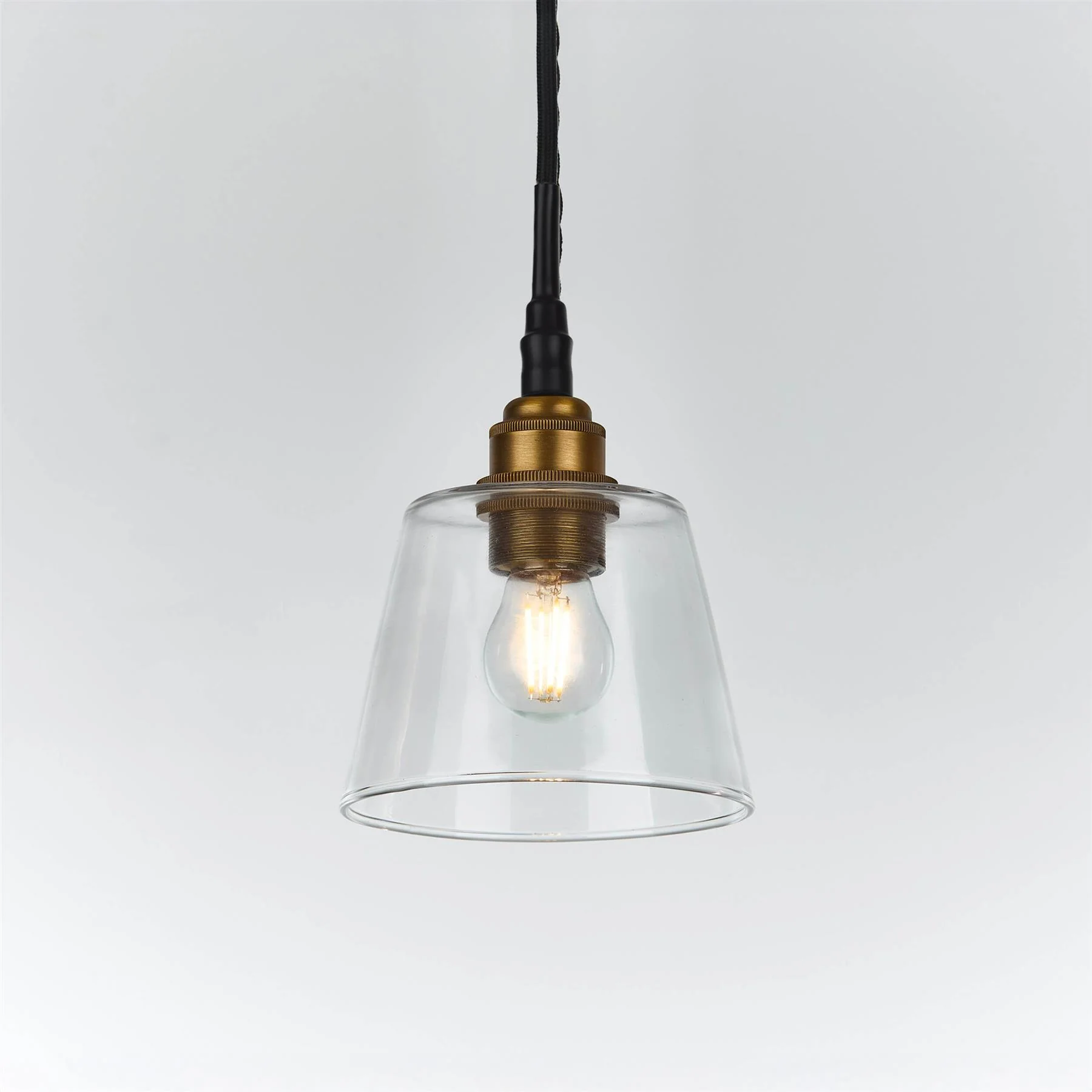 Old School Electric Tapered Blown Pendant Light : Bathroom Version - Image 6