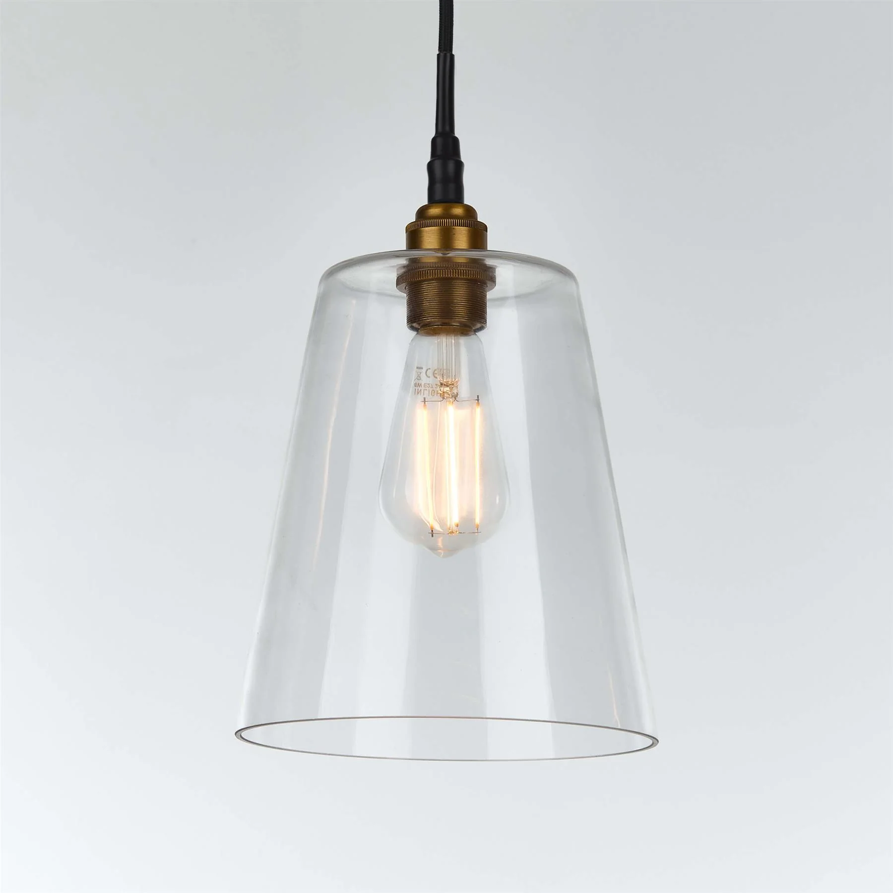 Old School Electric Tapered Blown Pendant Light : Bathroom Version - Image 8