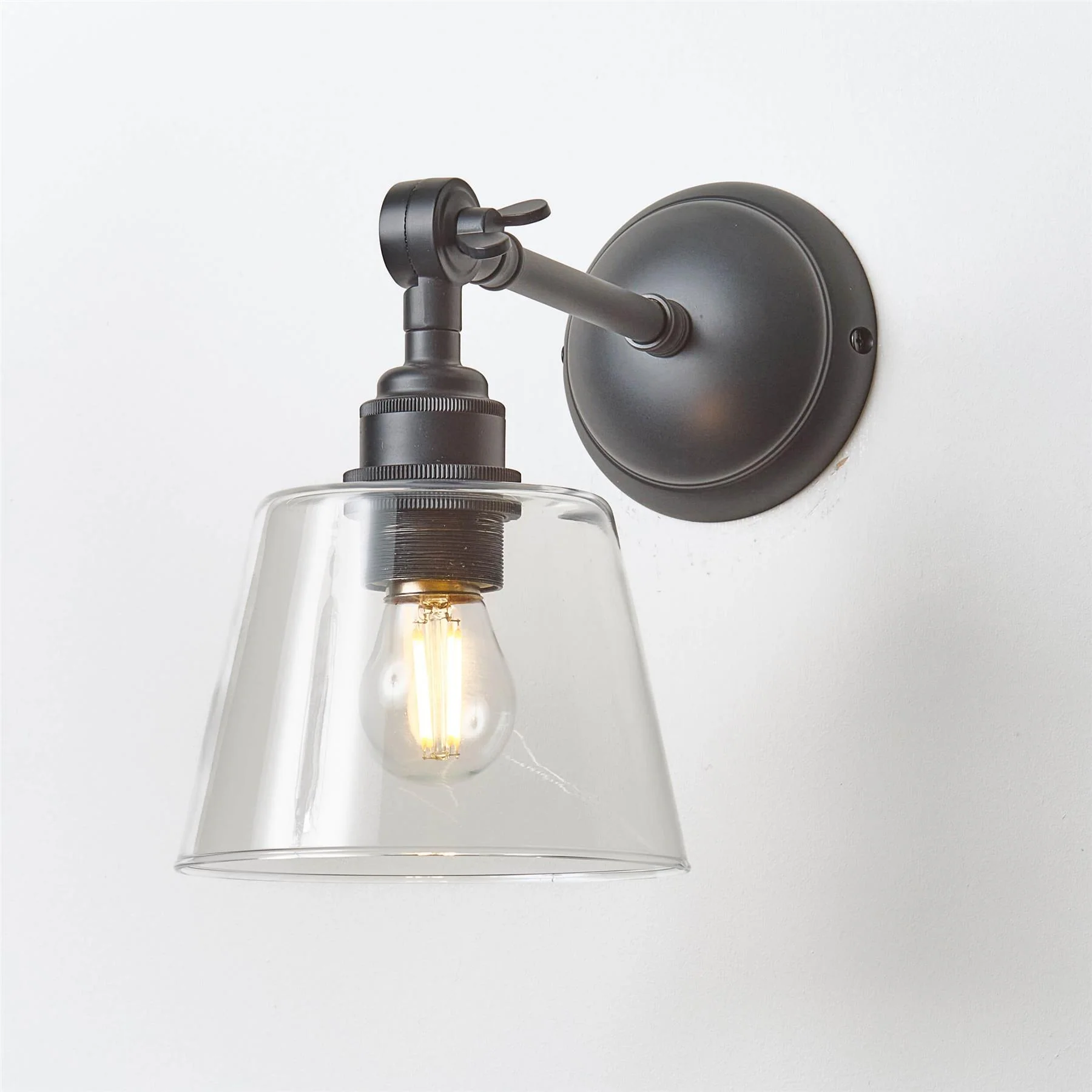 Old School Electric Tapered Blown Wall Light : Adjustable Arm - Image 12