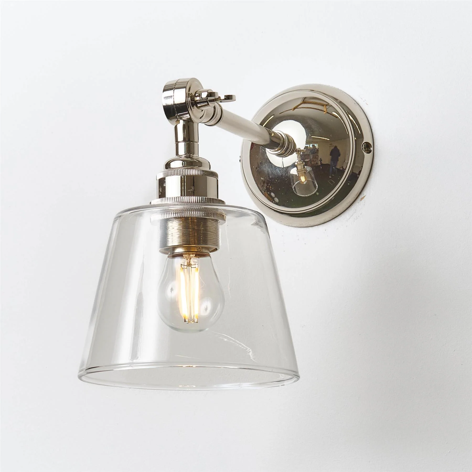 Old School Electric Tapered Blown Wall Light : Adjustable Arm - Image 14